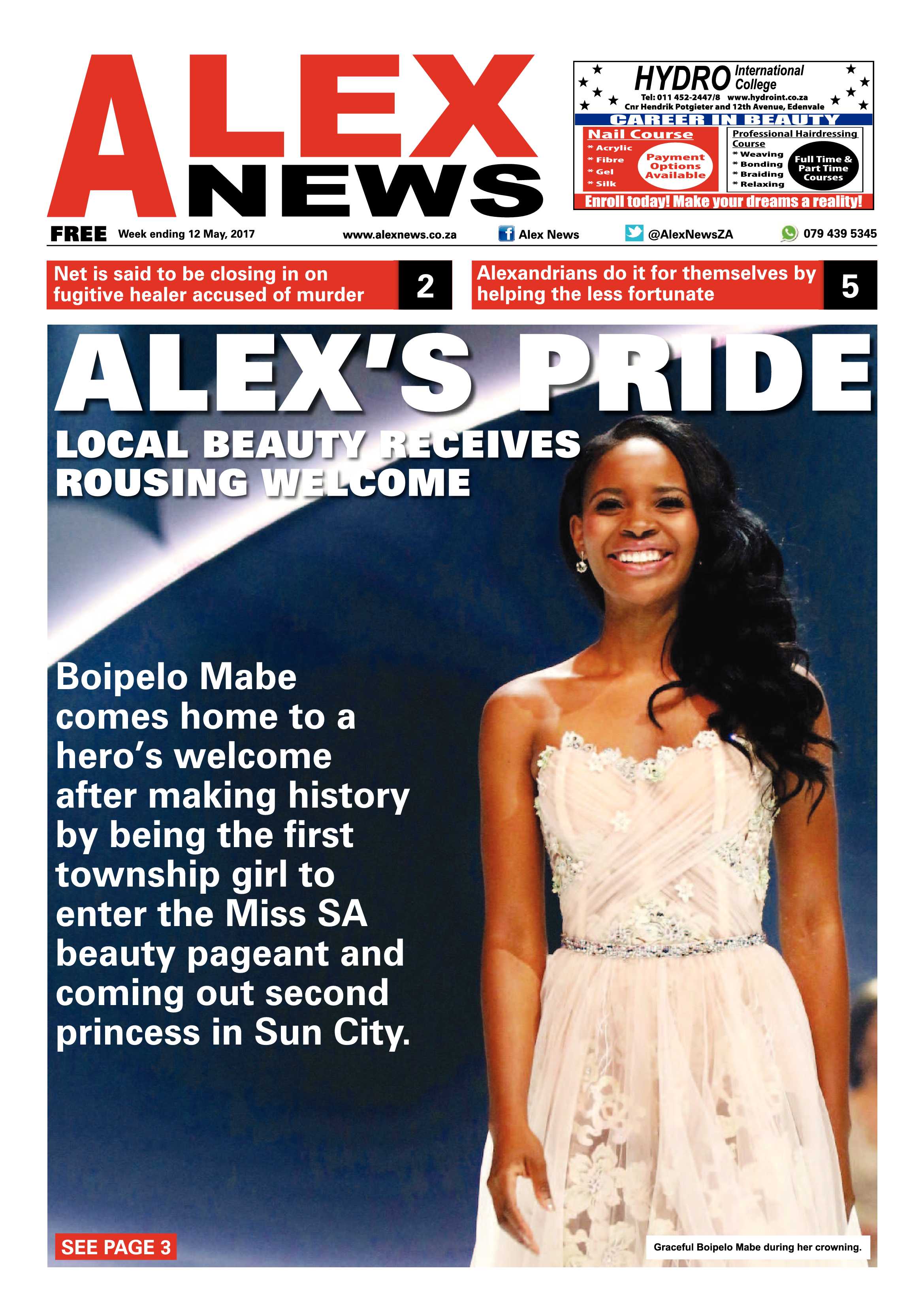 Alex News 12 May 2017 page 1