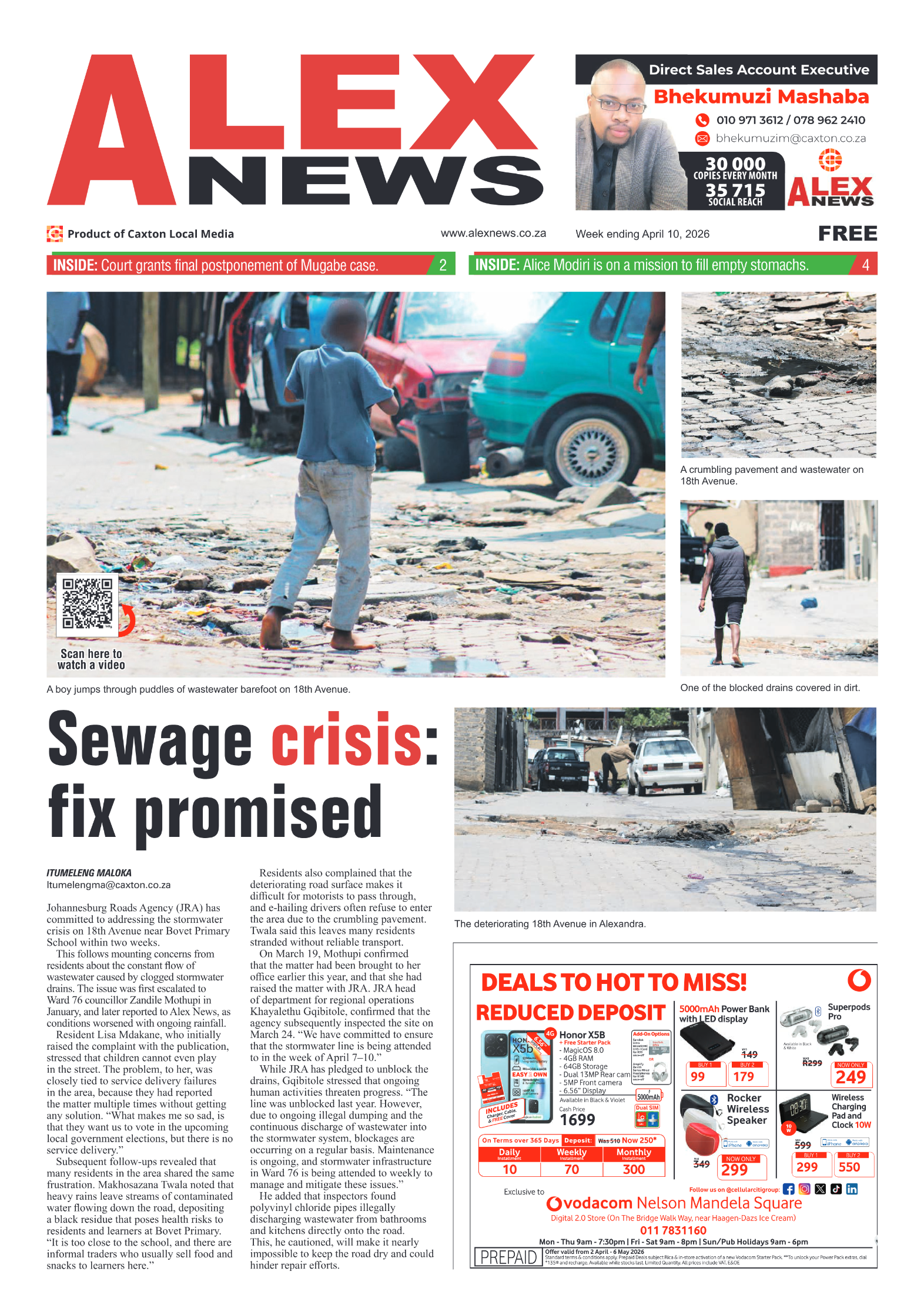 Alex News 10 April page 1