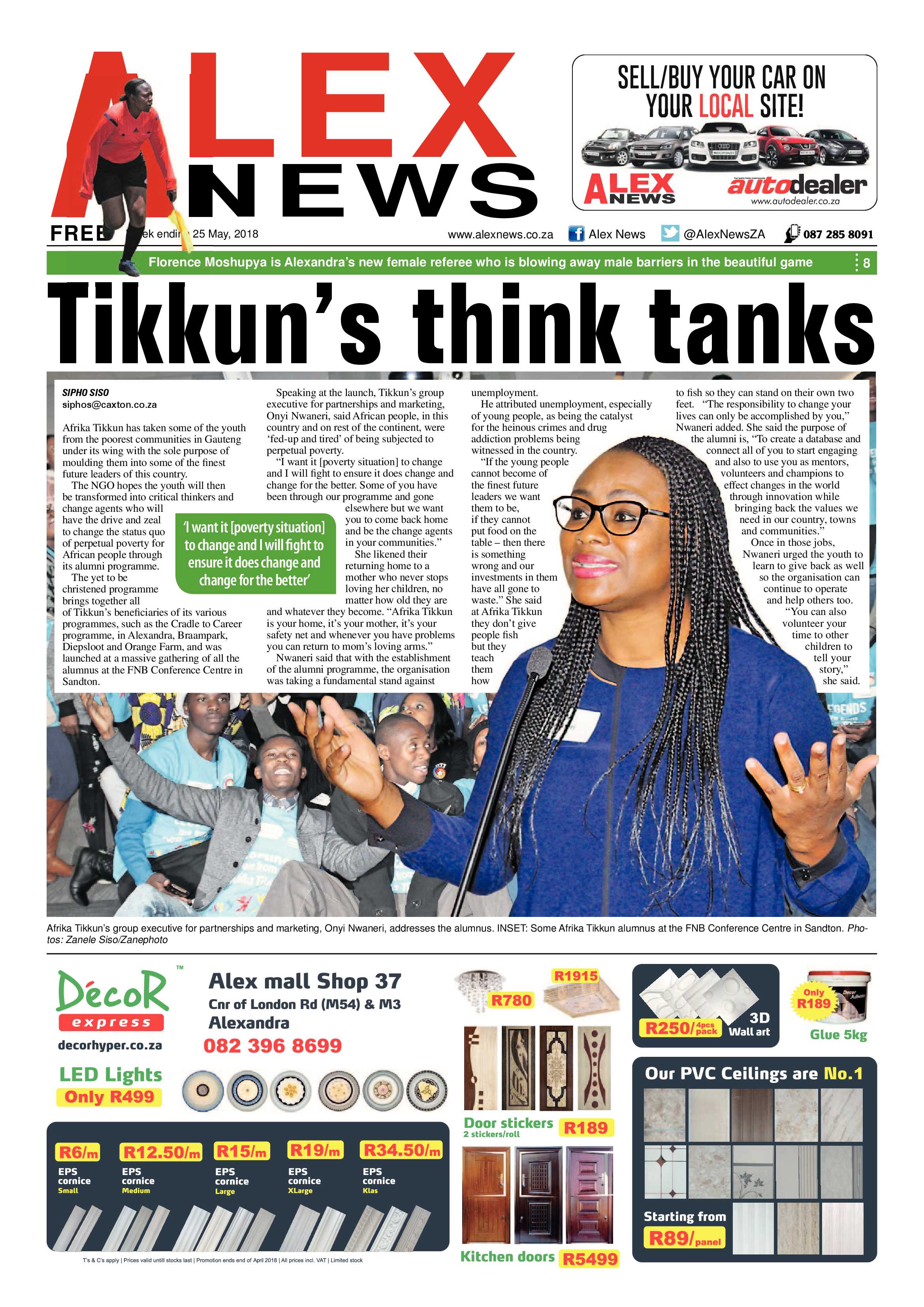 Alex News 25 May 2018 page 1