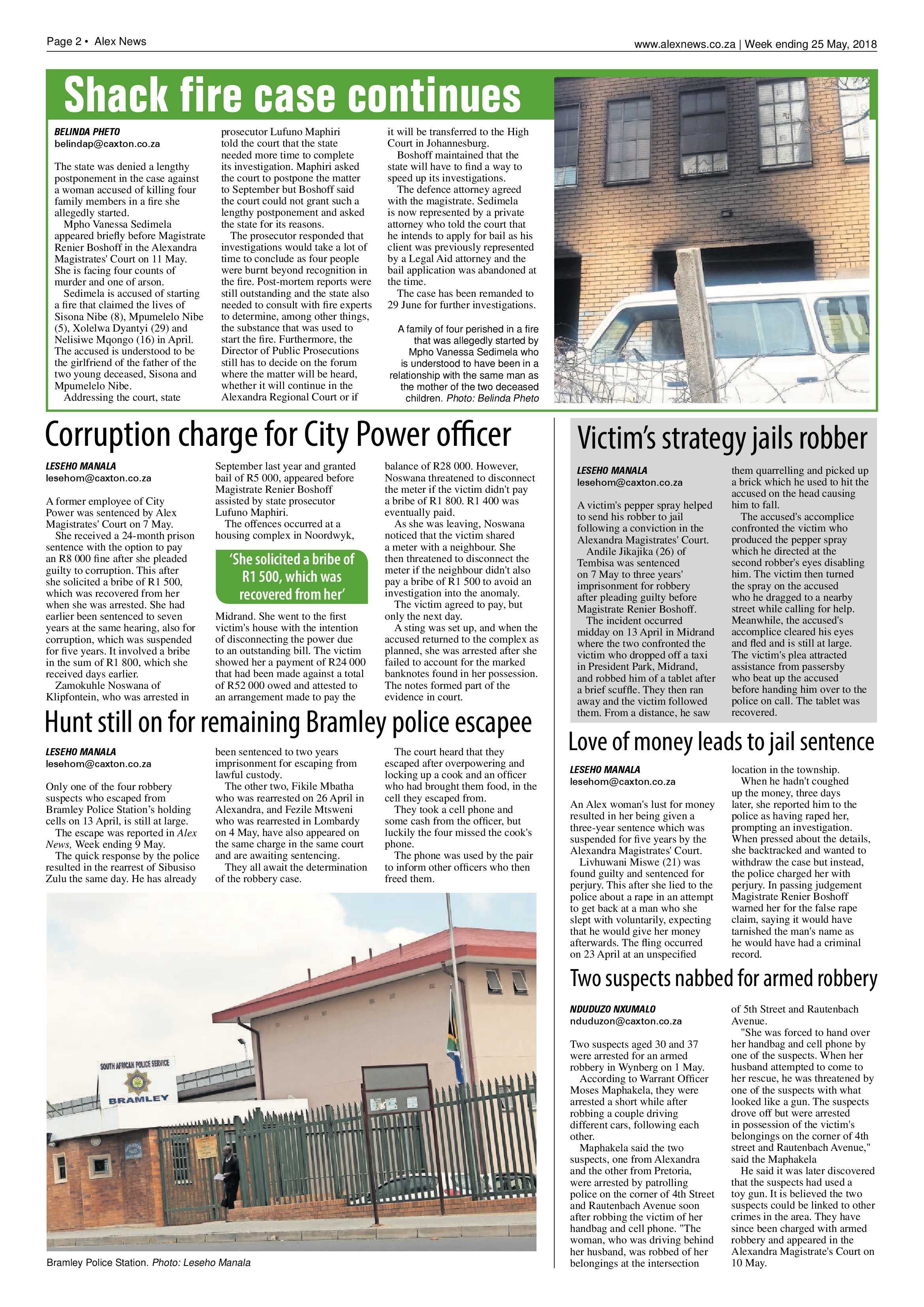 Alex News 25 May 2018 page 2