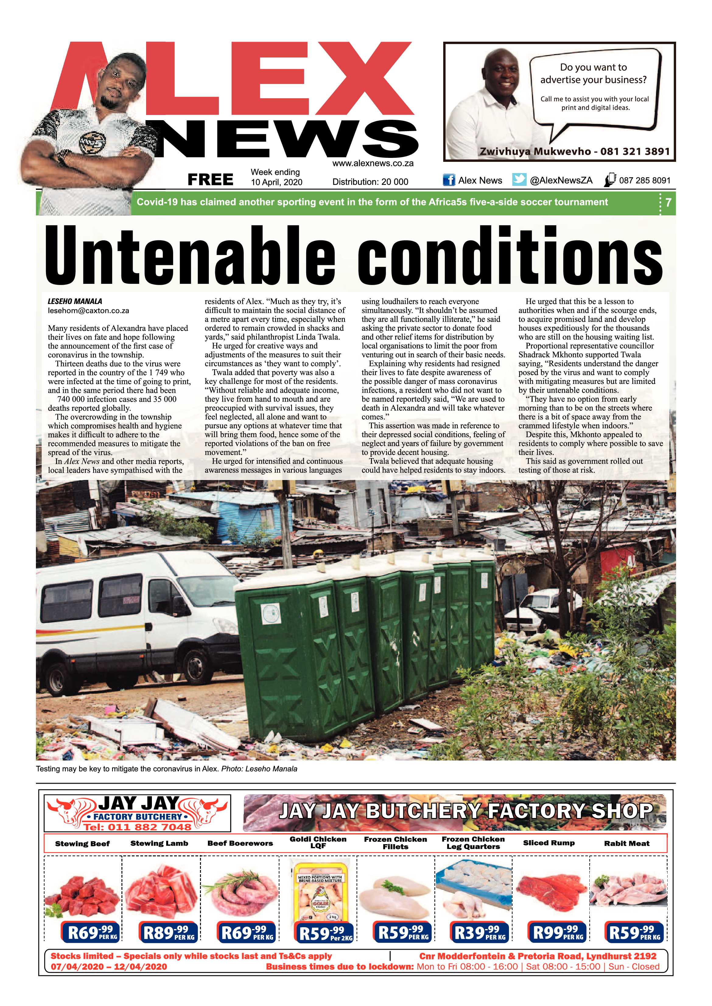 Alex News 10 April 2020 page 1