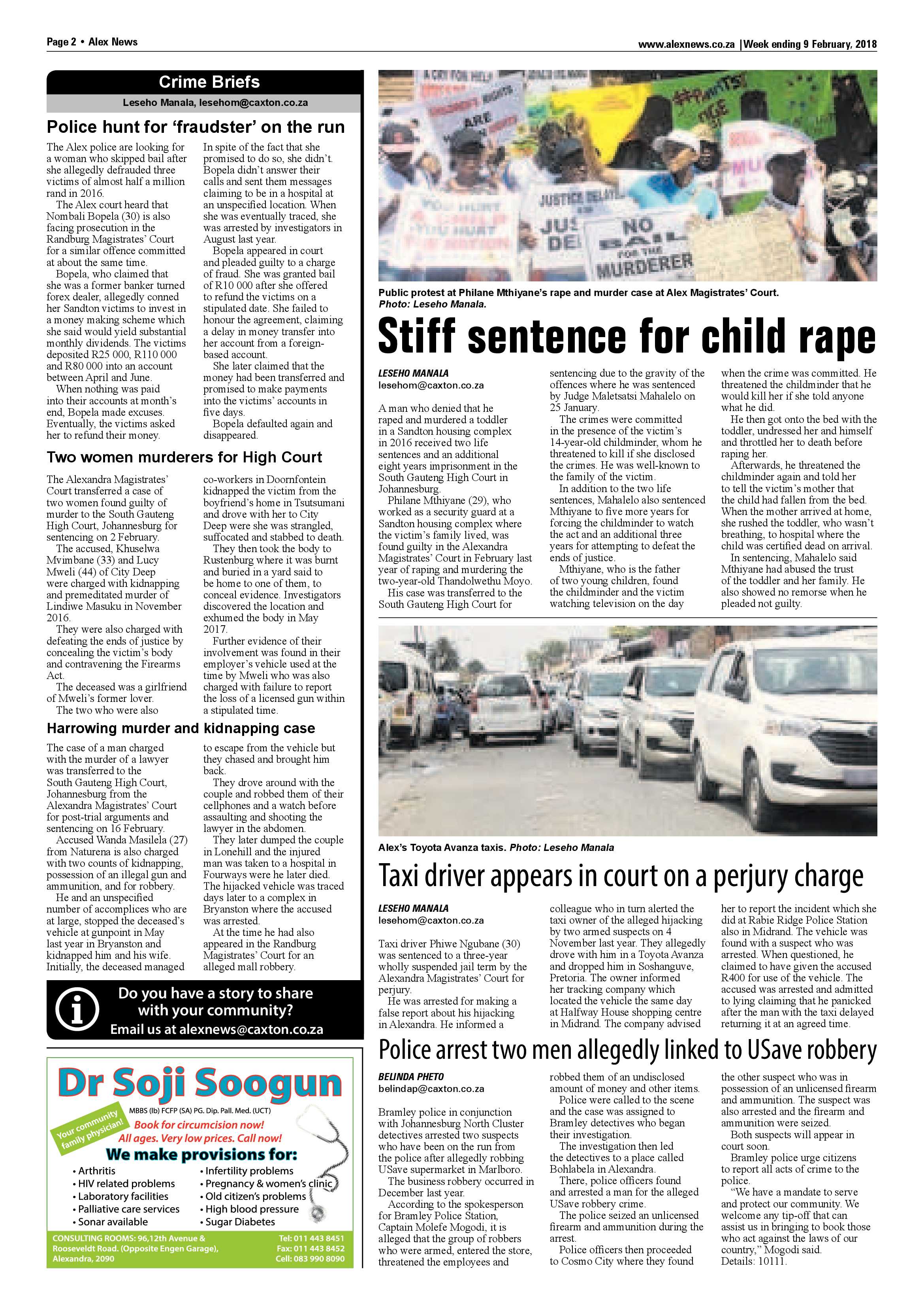 Alex News – 9 Feb 2018 page 2