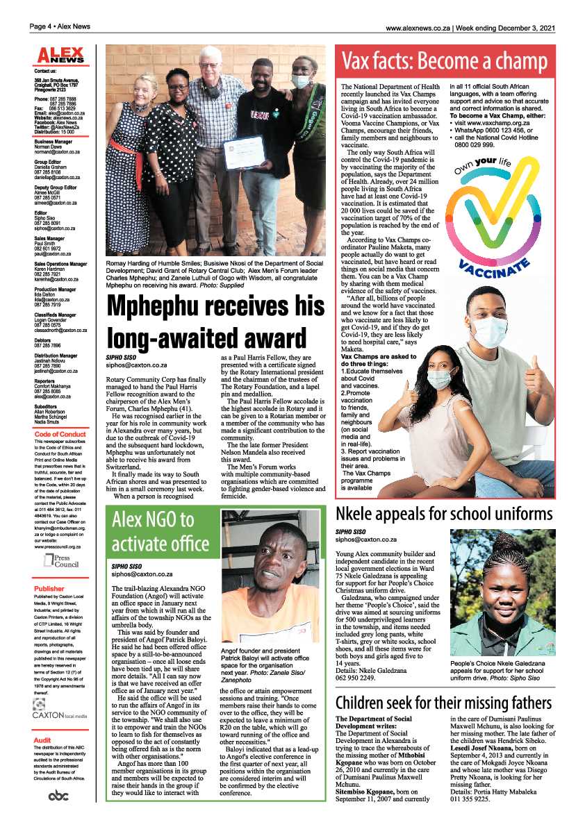 Alex News 03 December 2021 page 4