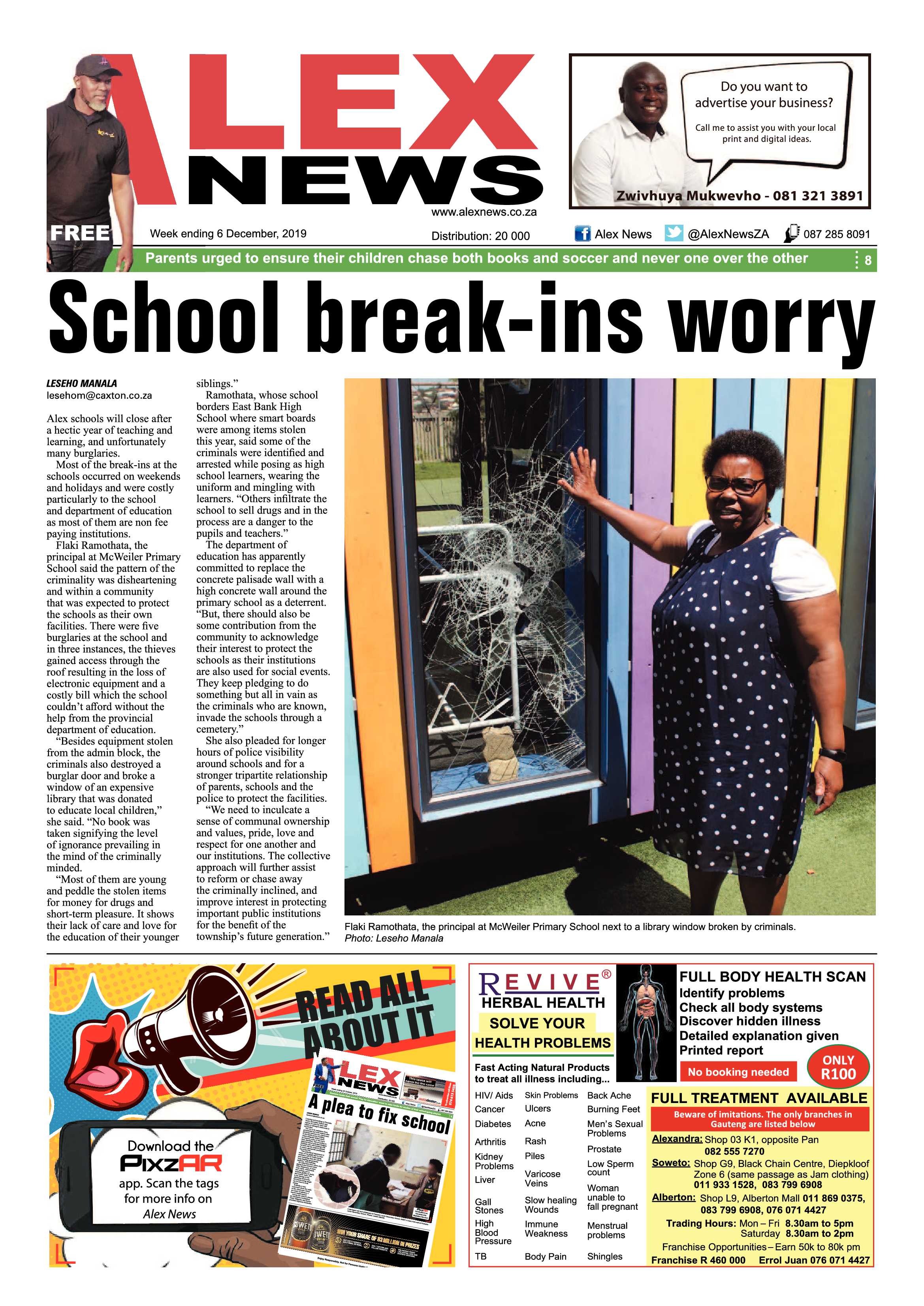 Alex News 06 December 2019 page 1