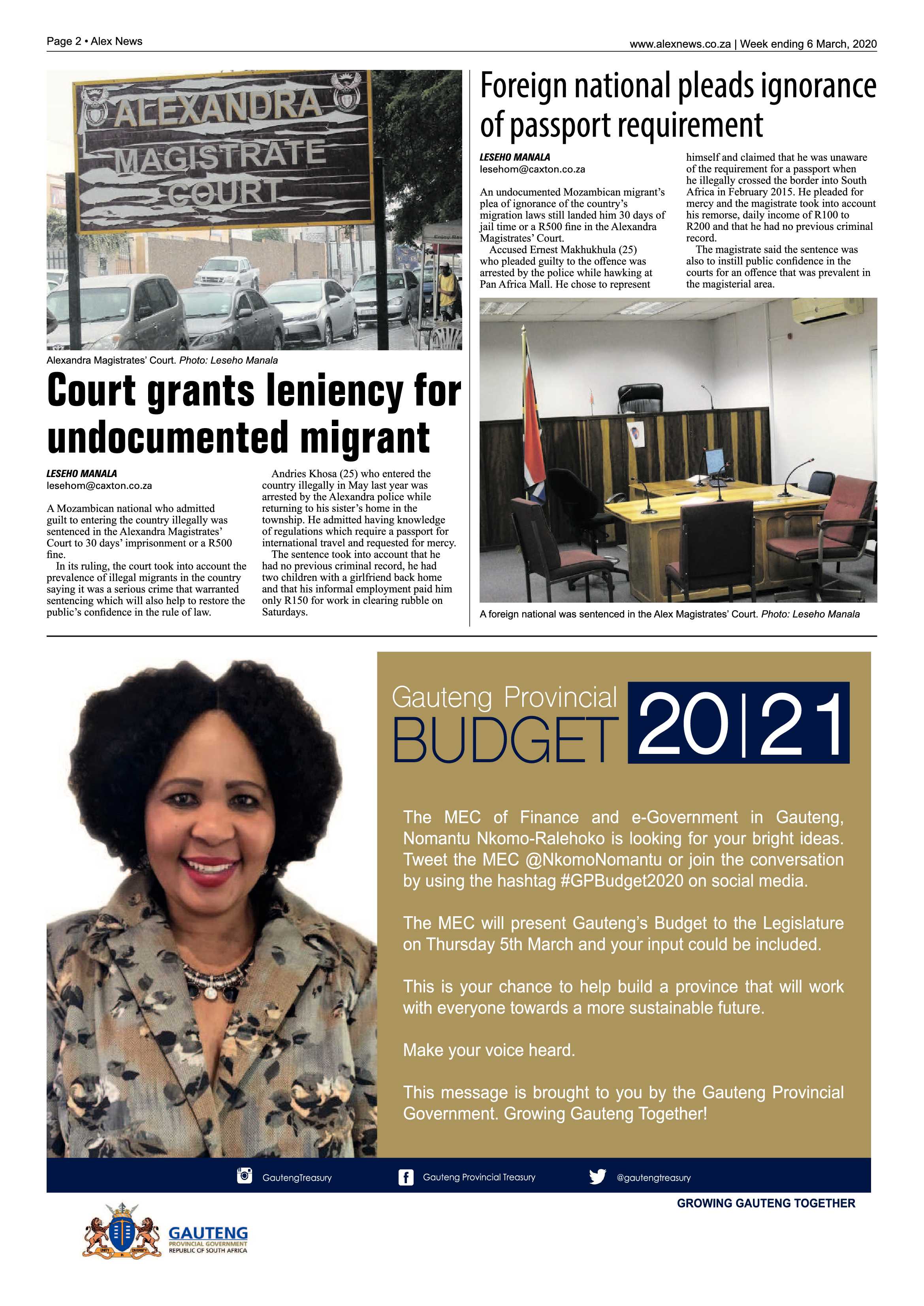 Alex News 06 March 2020 page 2
