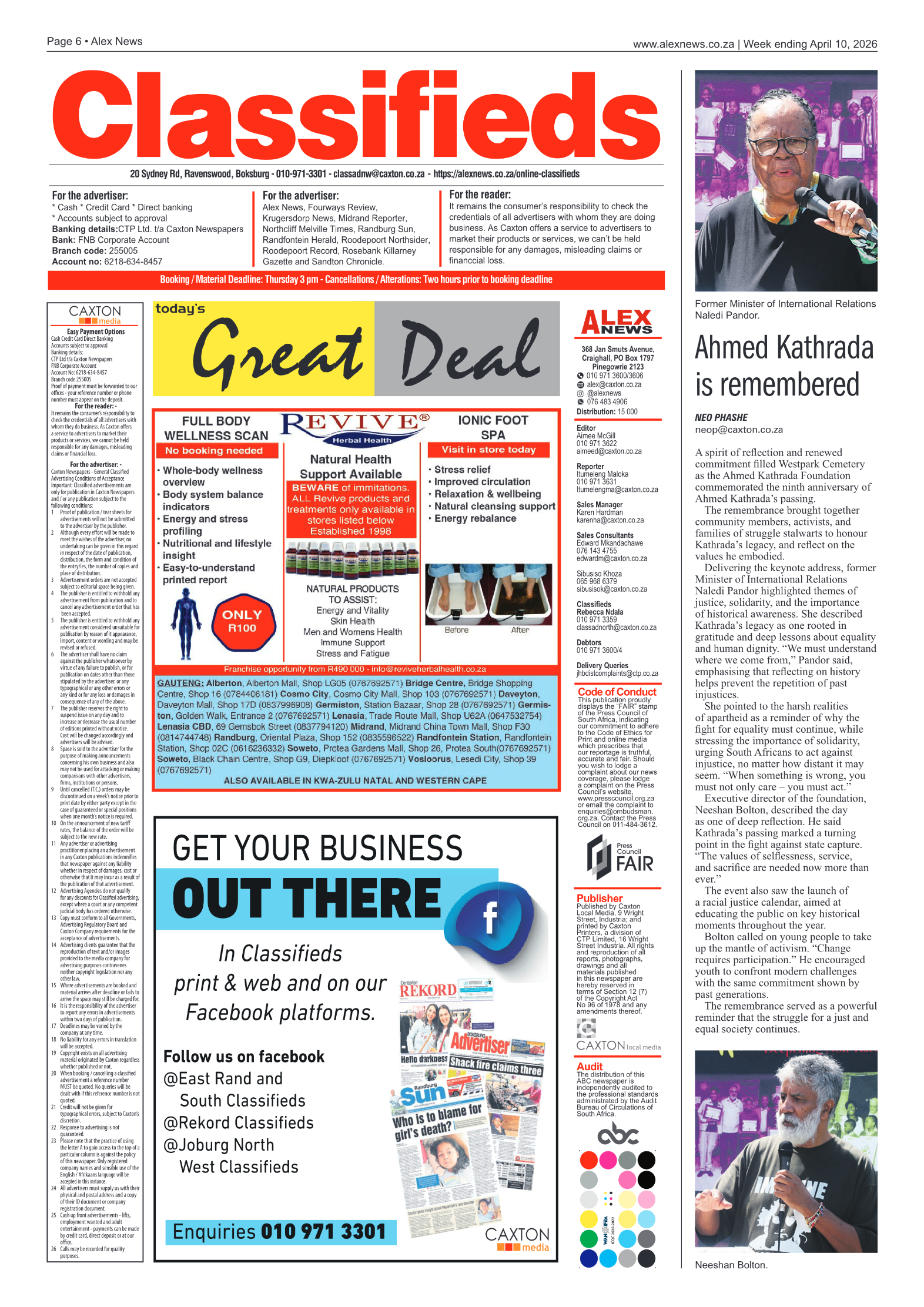 Alex News 10 April 2026 page 6