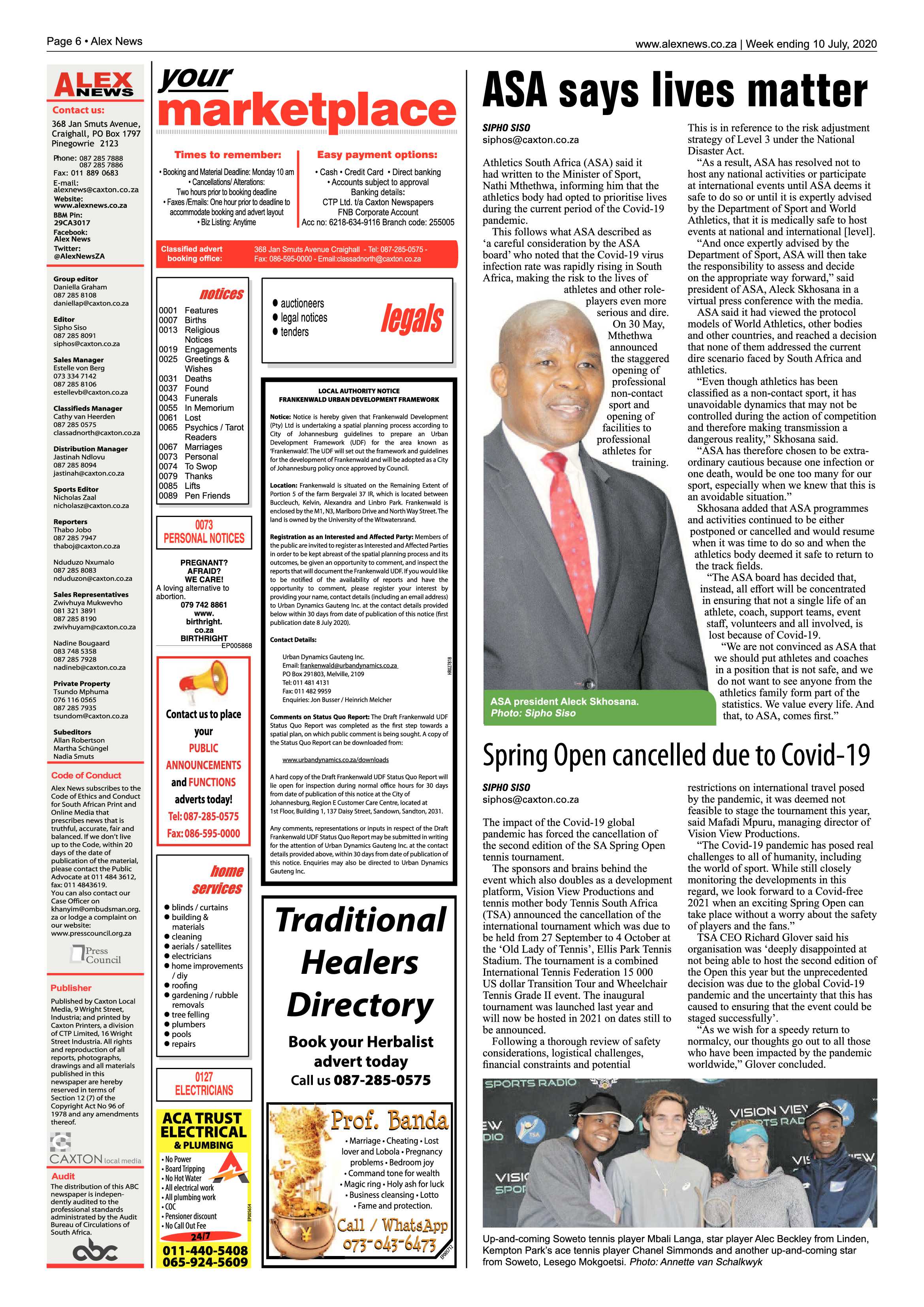 Alex News 10 July 2020 page 6