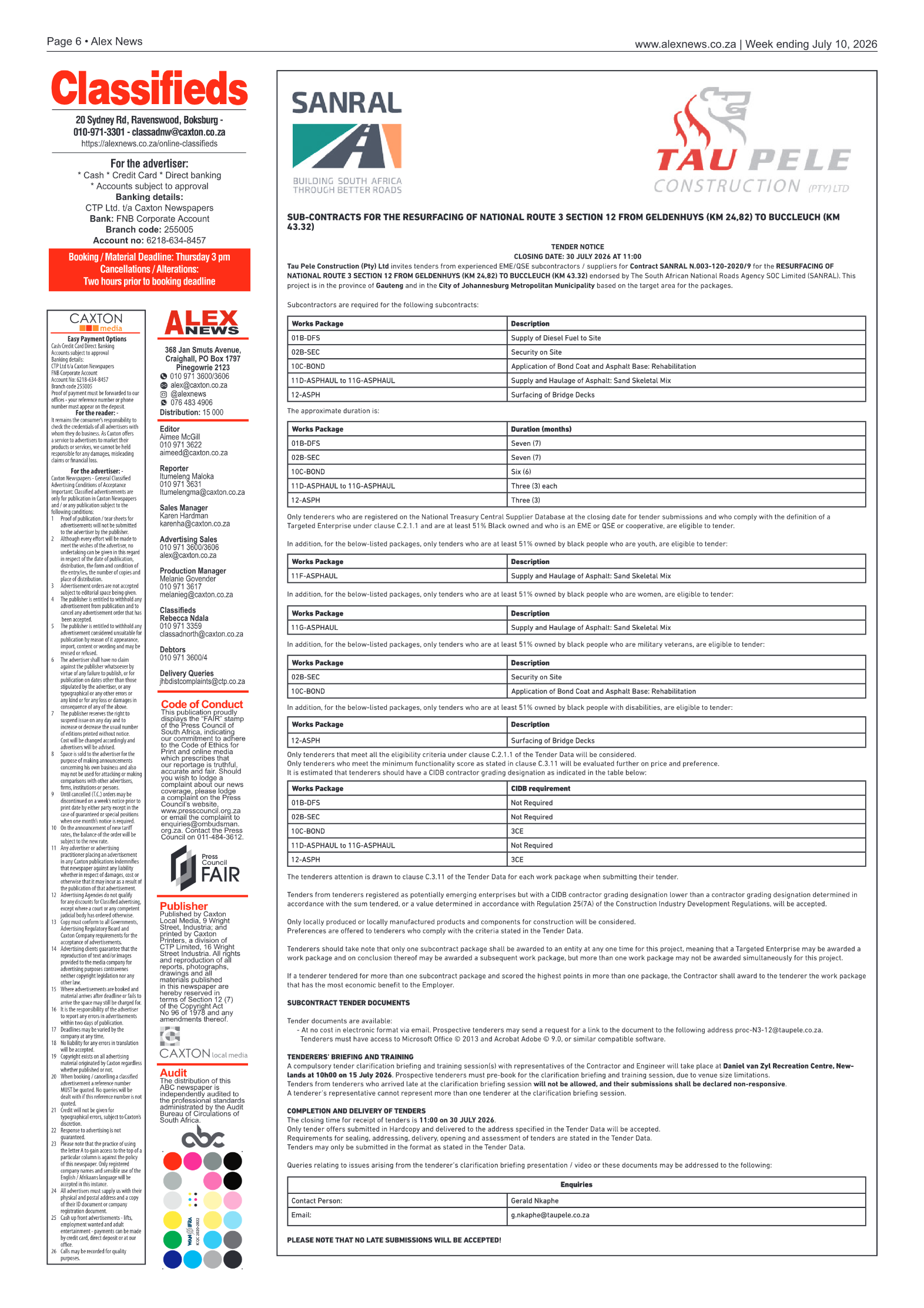 Alex News 10 July 2026 page 6