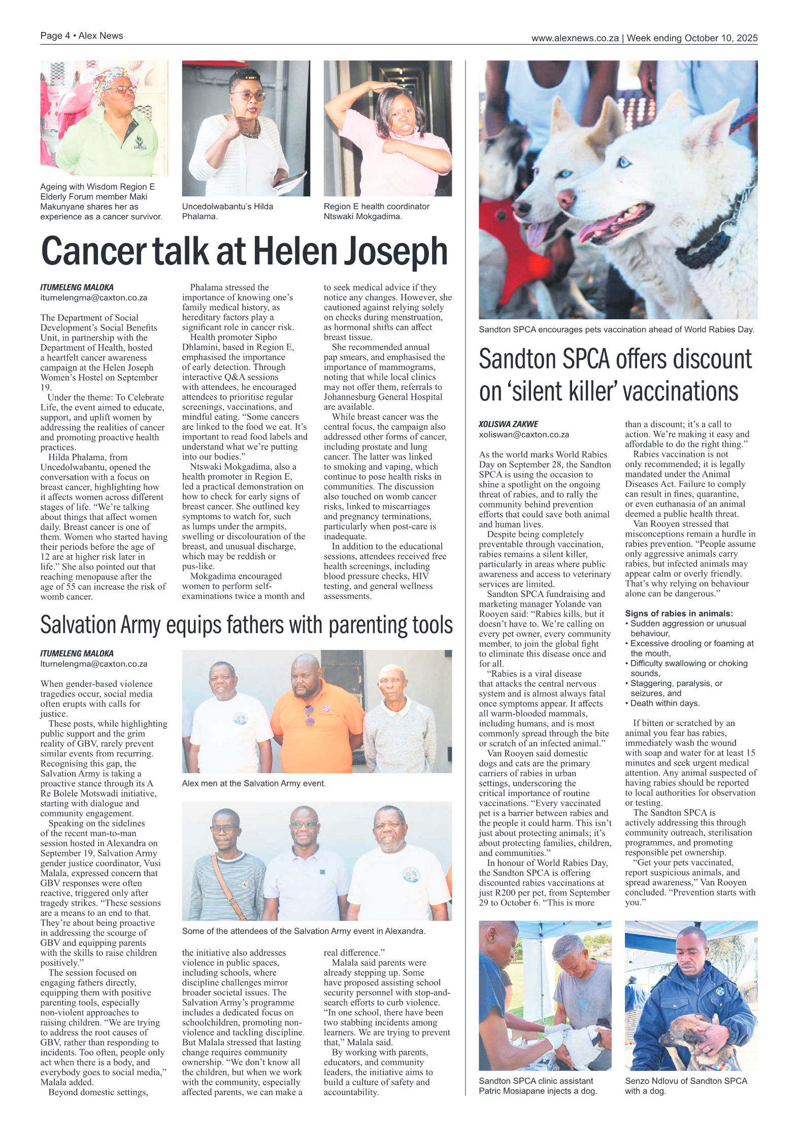 Alex News 10 October 2025 page 4