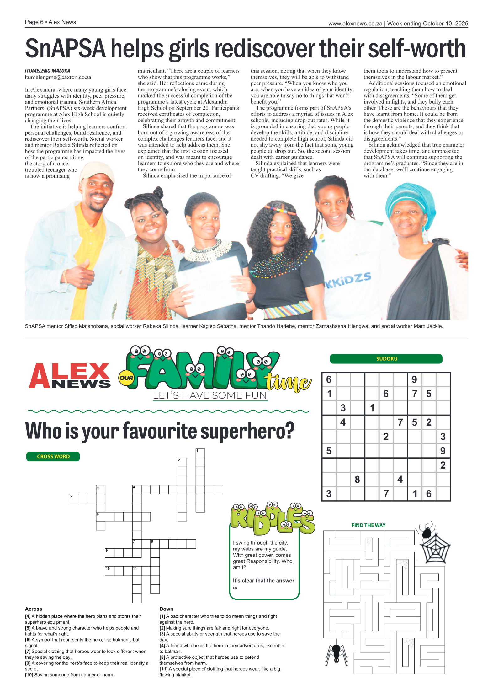 Alex News 10 October 2025 page 6