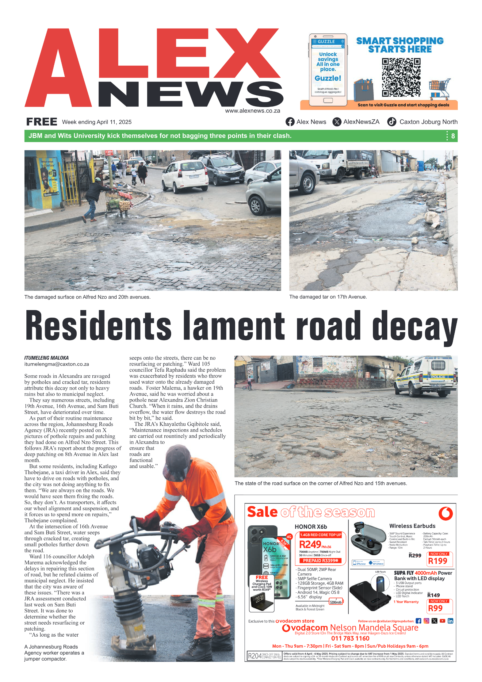 Alex News 11 April 2025 page 1