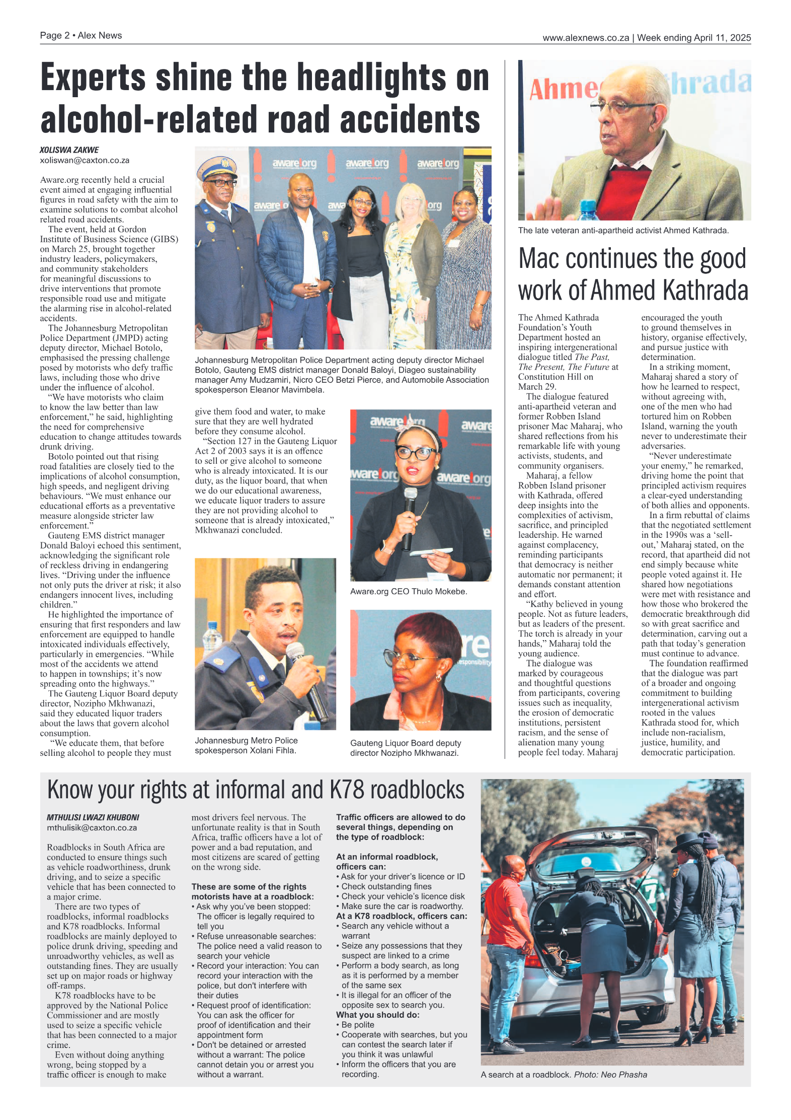 Alex News 11 April 2025 page 2