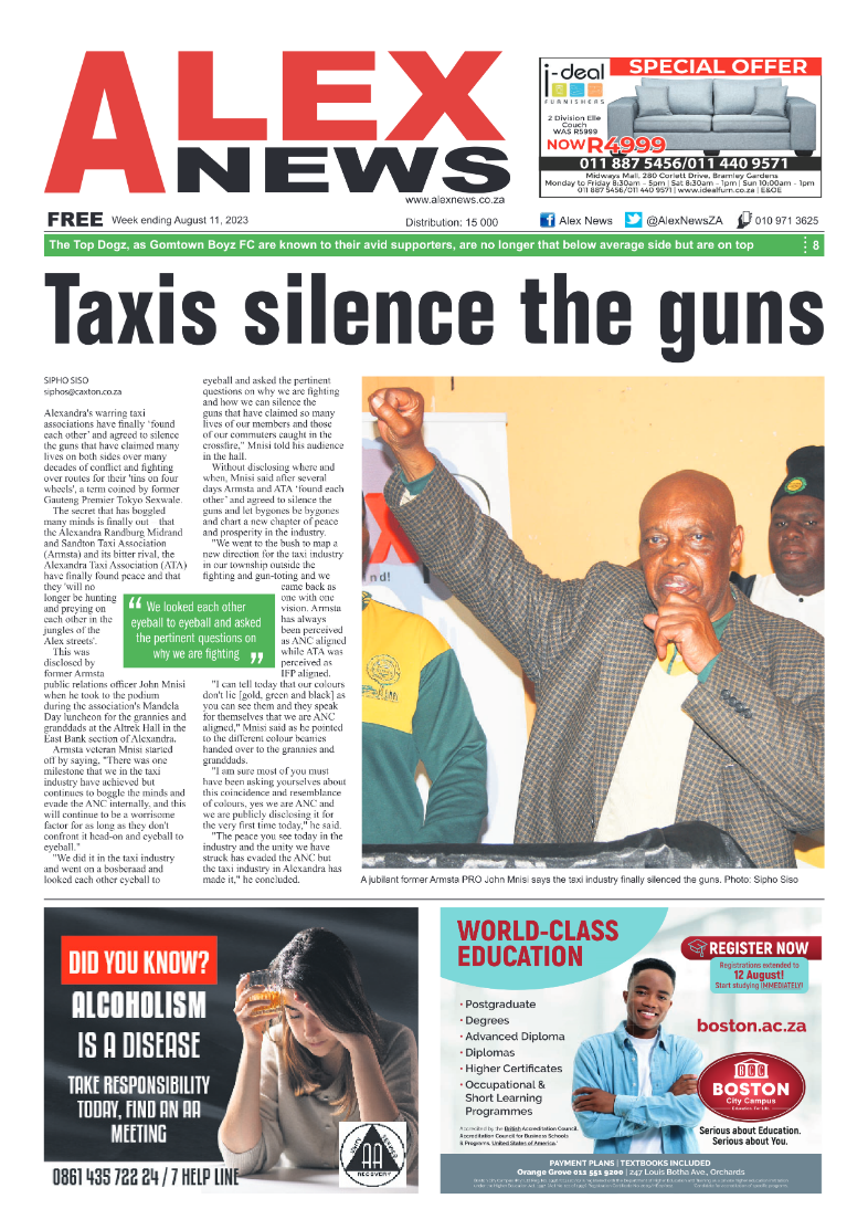 Alex News 11 August 2023 page 1