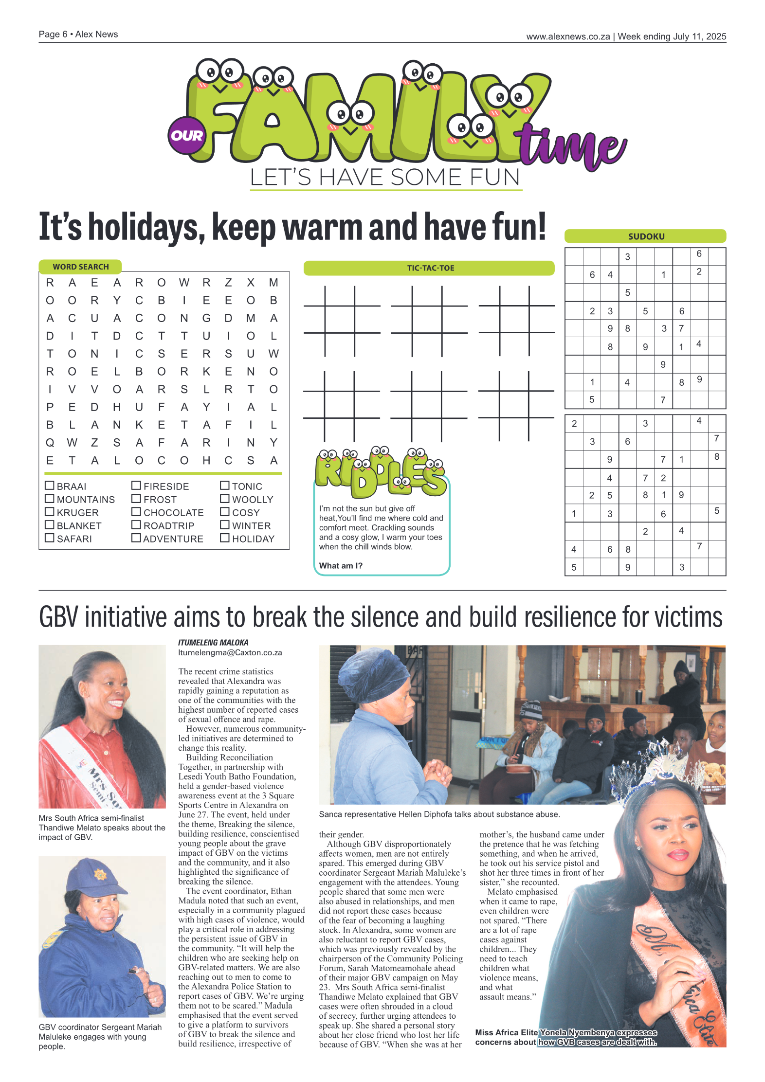 Alex News 11 July 2025 page 6