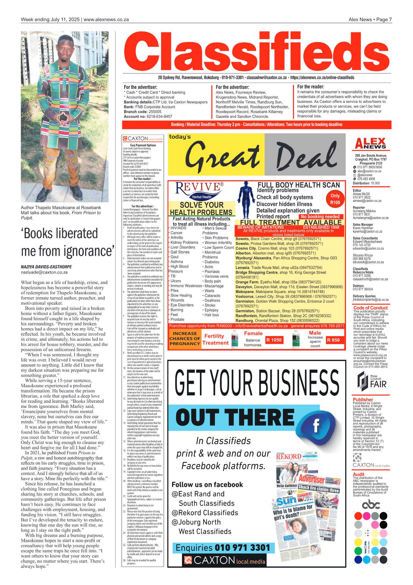 Alex News 11 July 2025 page 7