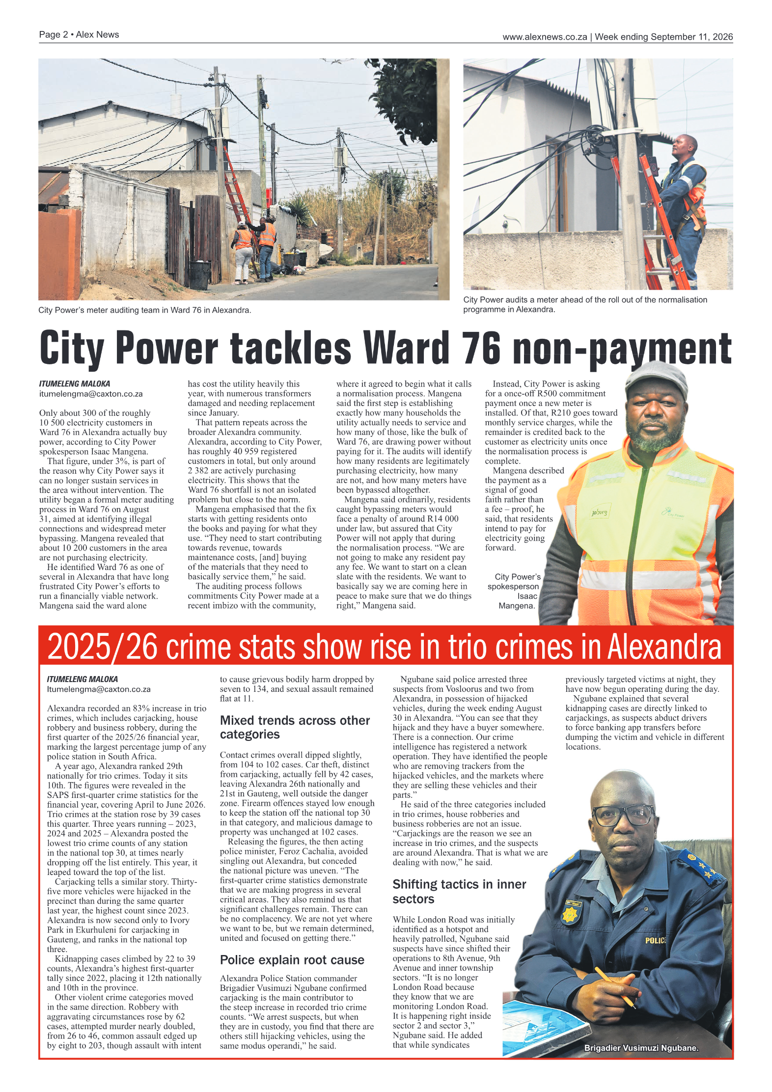 Alex News 11 September 2026 page 2