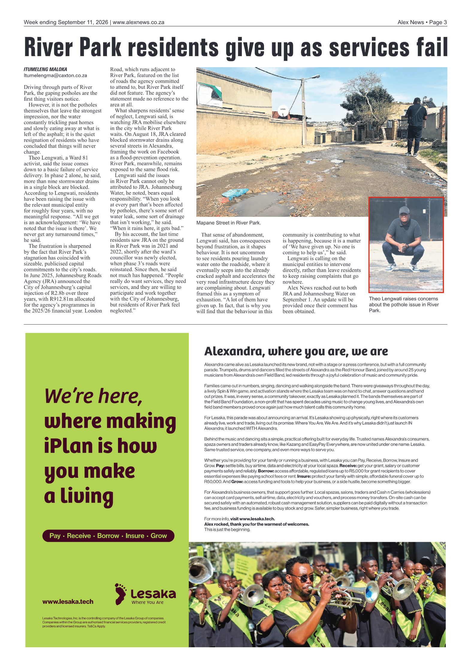 Alex News 11 September 2026 page 3