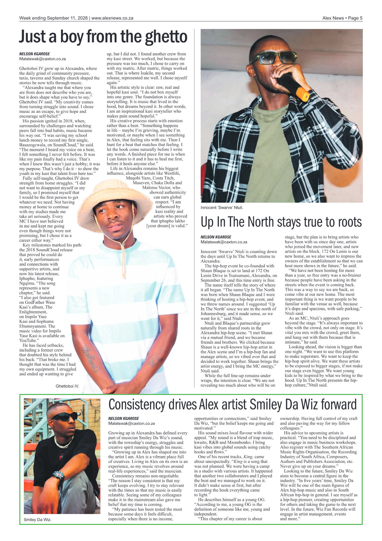 Alex News 11 September 2026 page 5