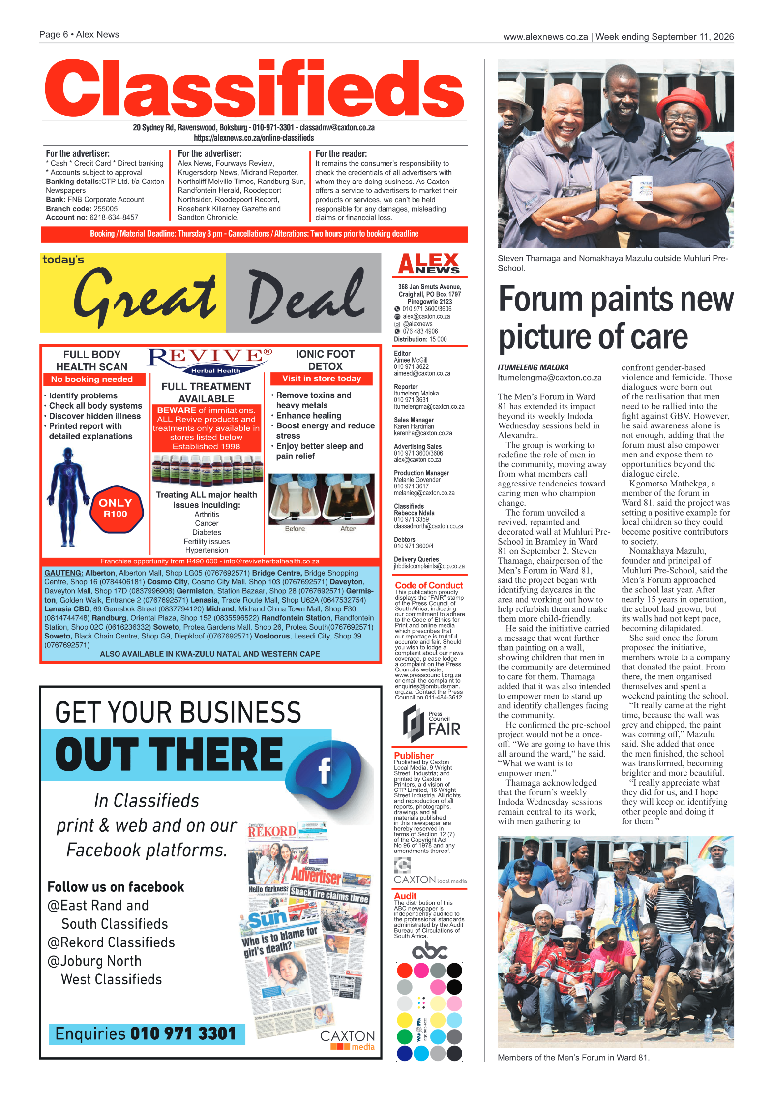 Alex News 11 September 2026 page 6