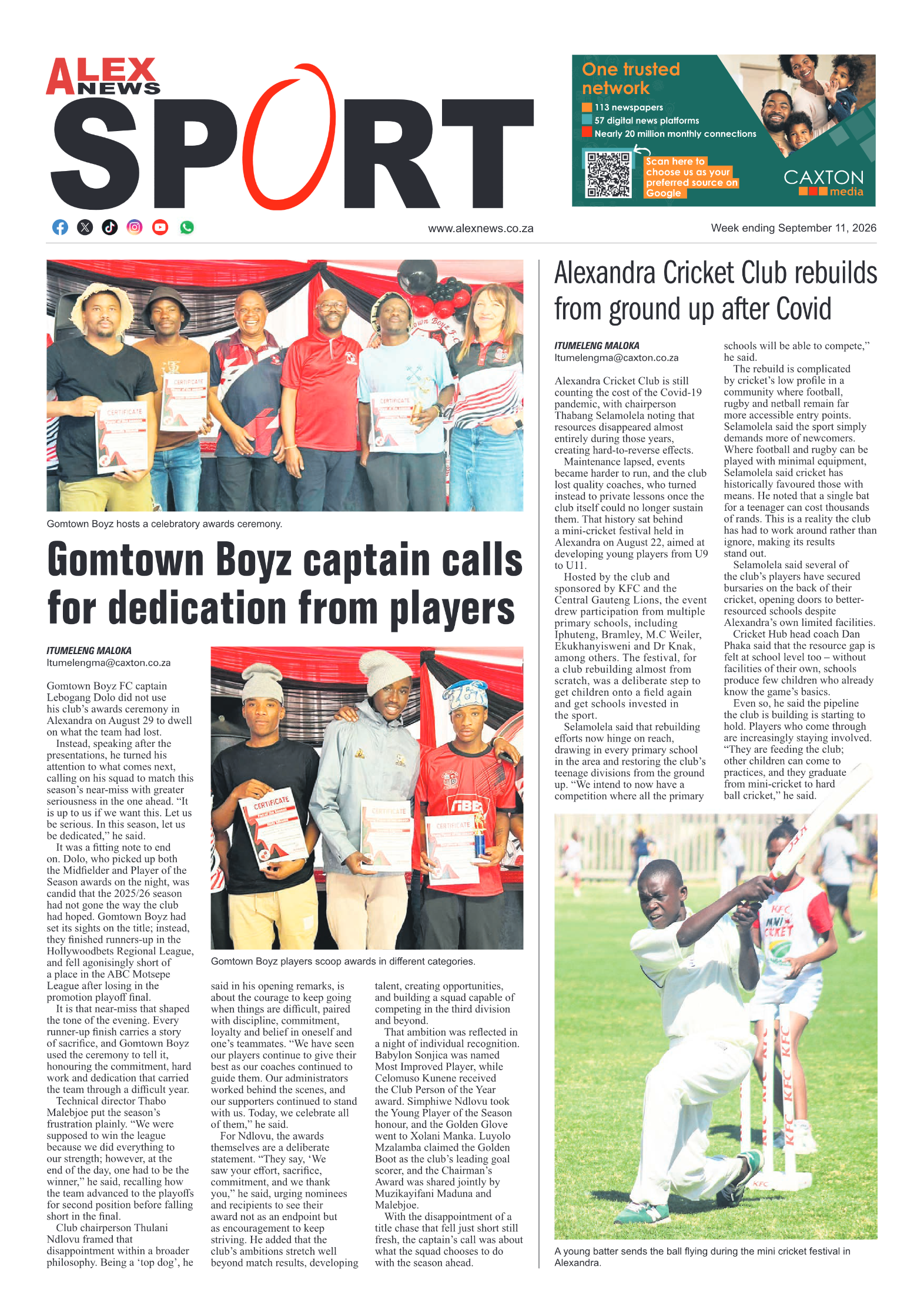 Alex News 11 September 2026 page 8
