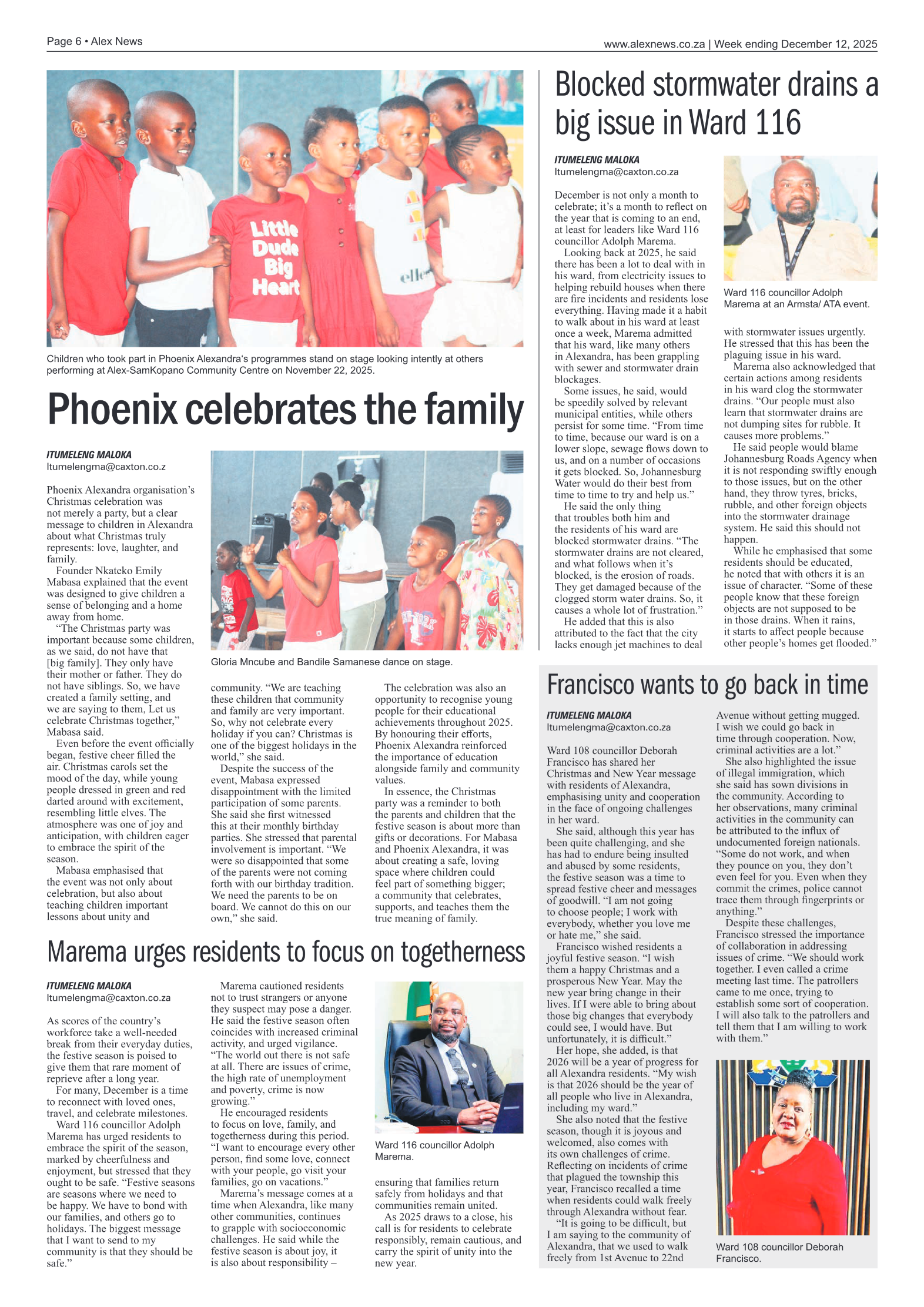 Alex News 12 December 2025 page 6