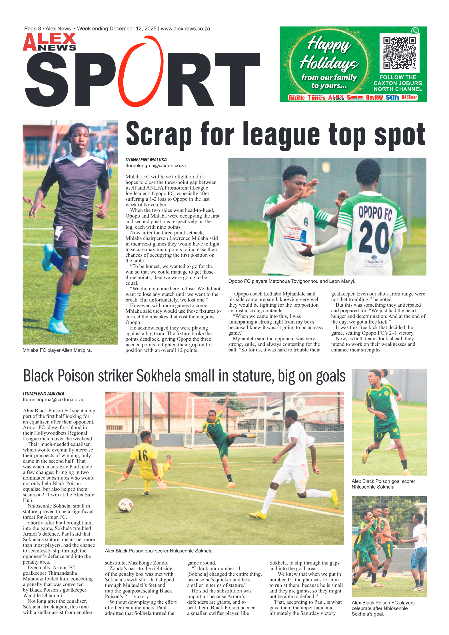 Alex News 12 December 2025 page 8