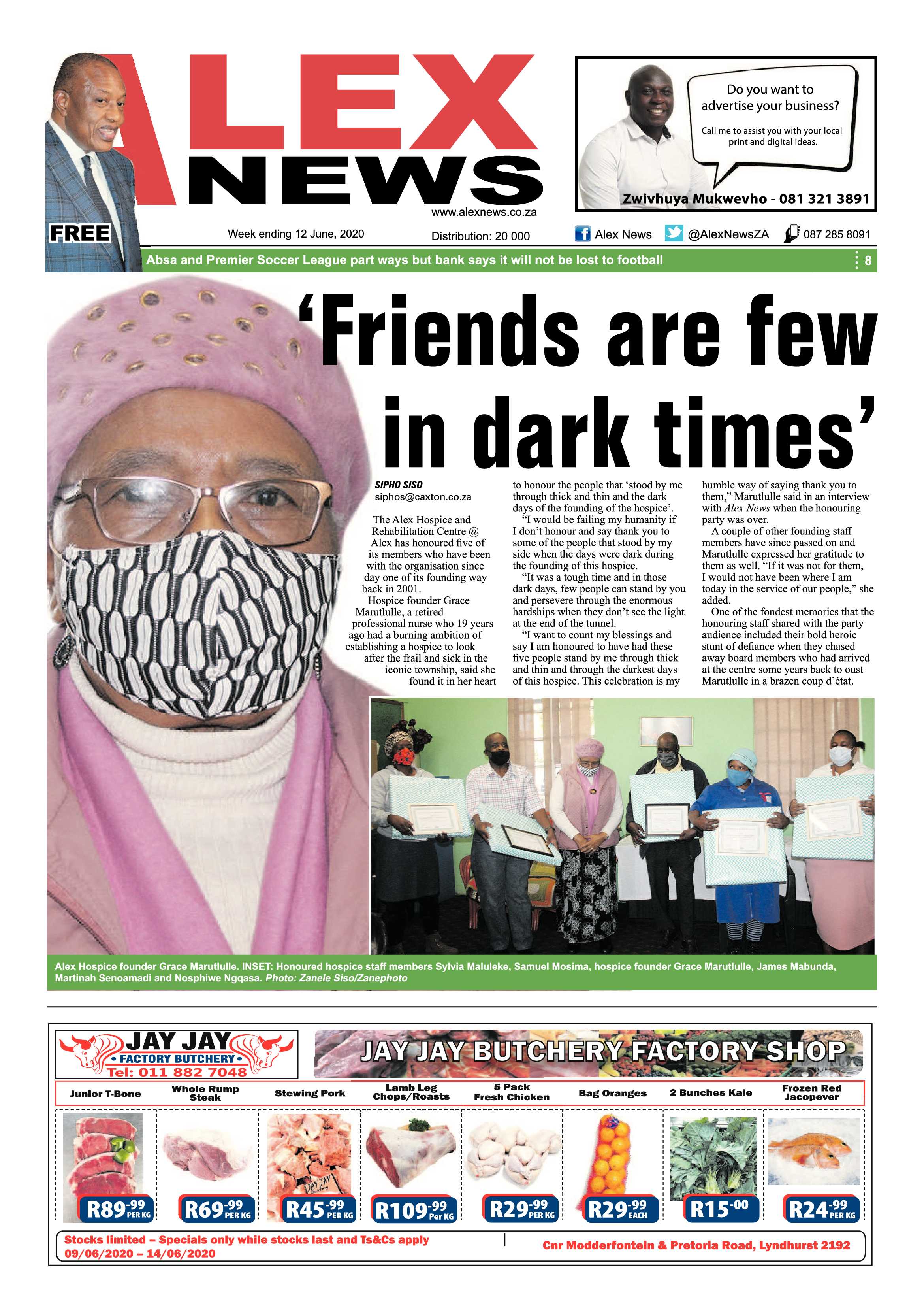 Alex News 12 June 2020 page 1