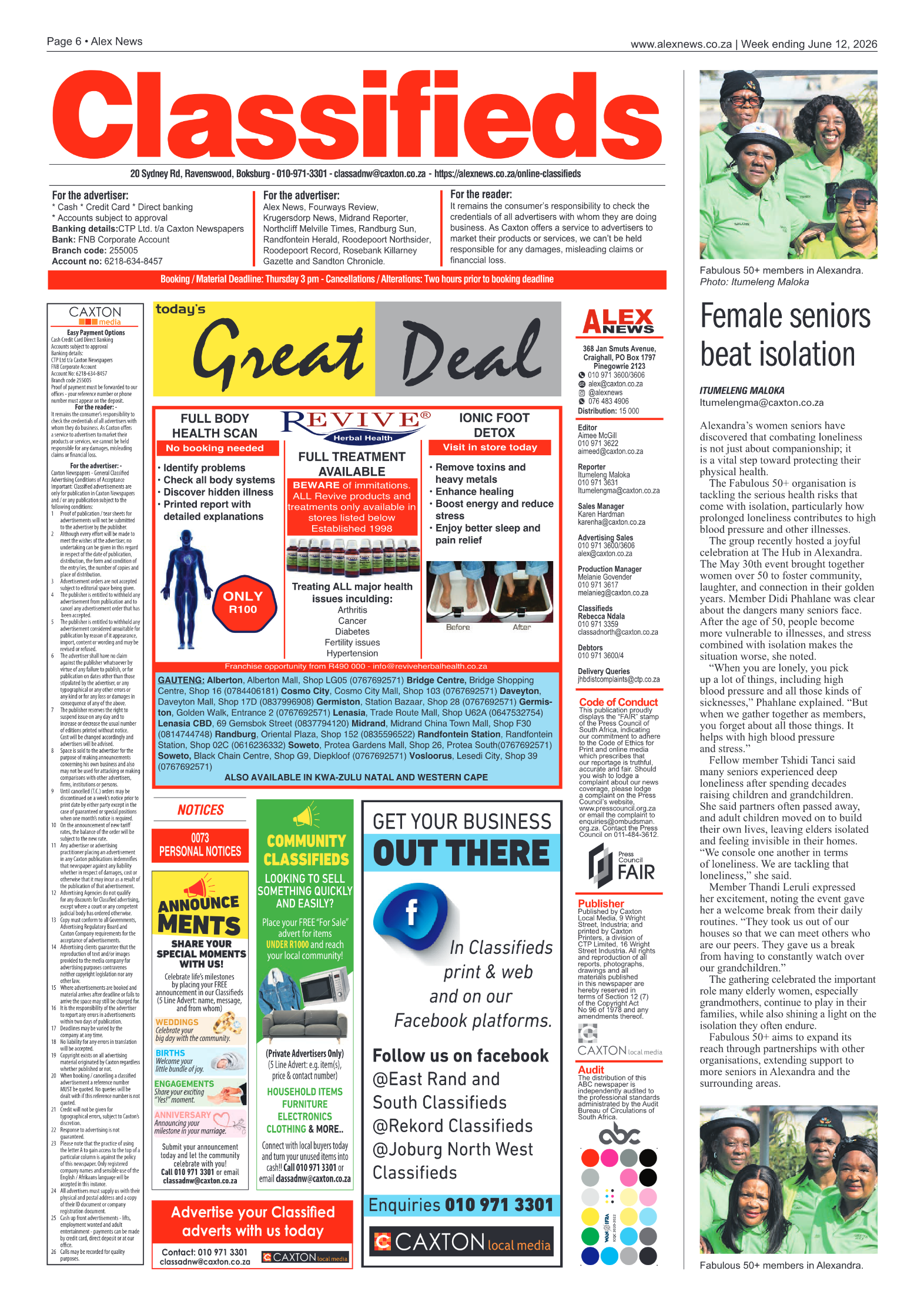 Alex News 12 June 2026 page 6