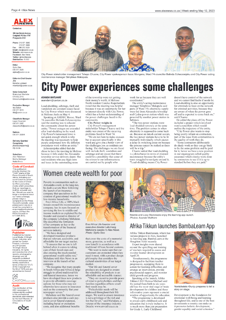 Alex News 12 May 2023 page 4