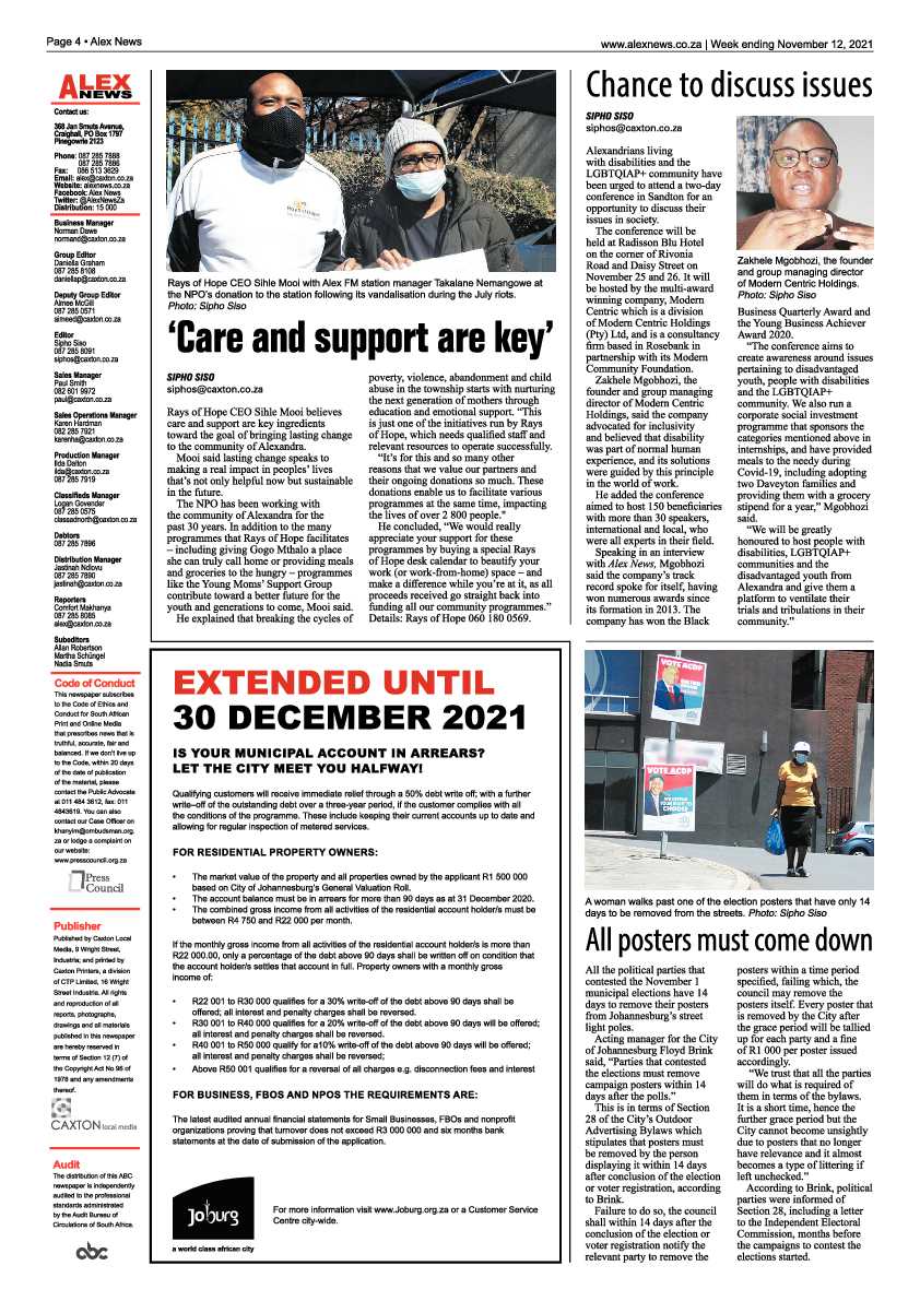Alex News 12 November 2021 page 4