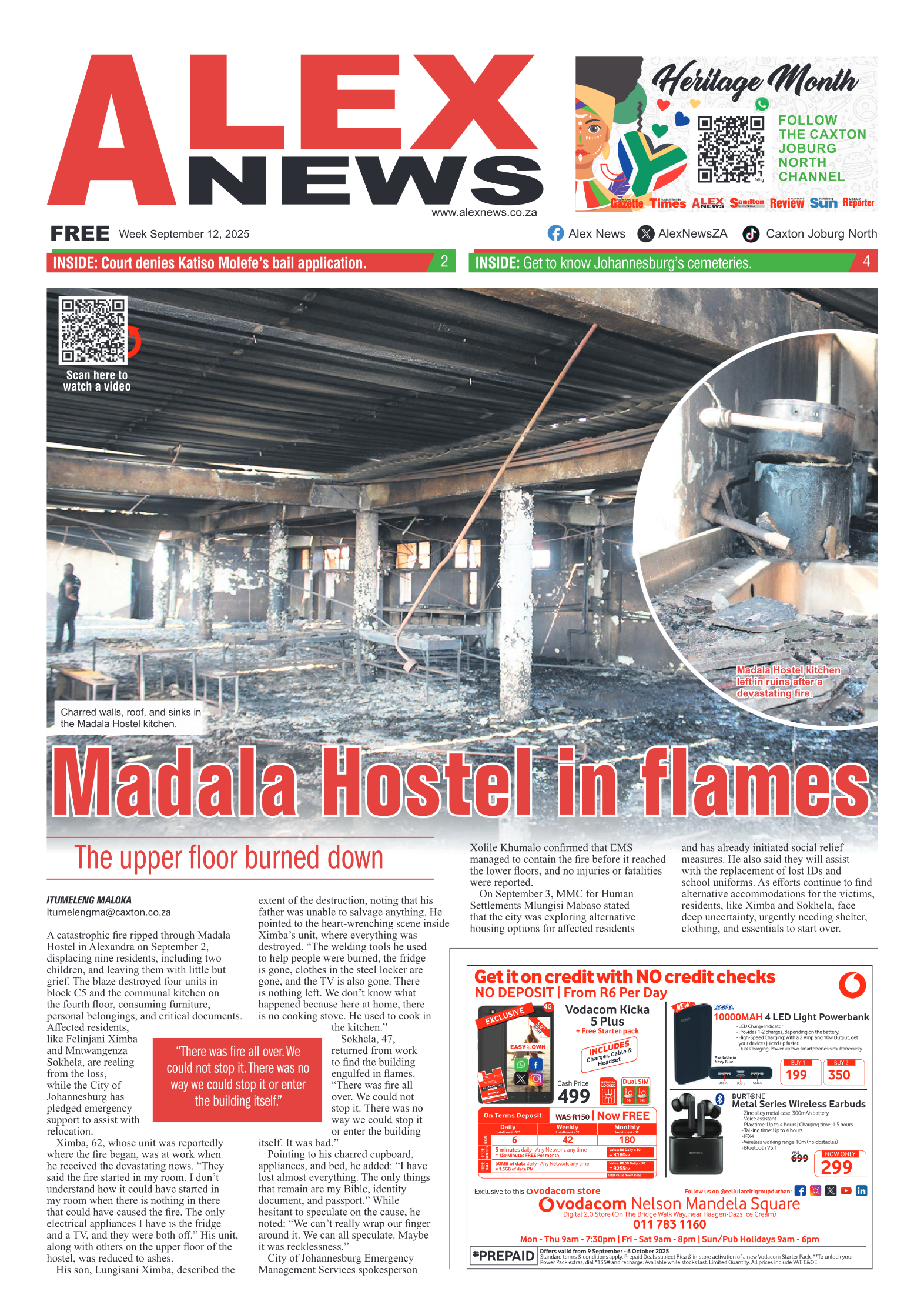 Alex News 12 September 2025 page 1