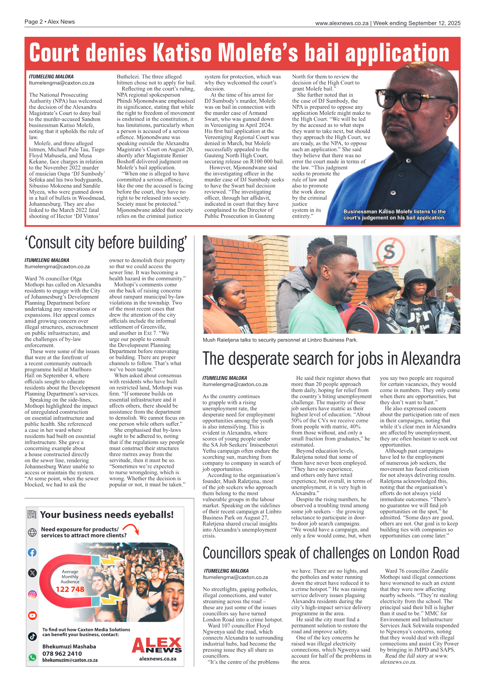 Alex News 12 September 2025 page 2