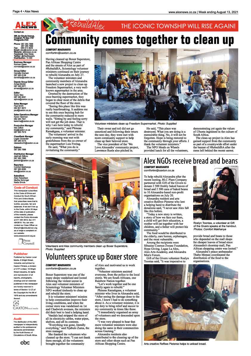 Alex News 13 August 2021 page 4
