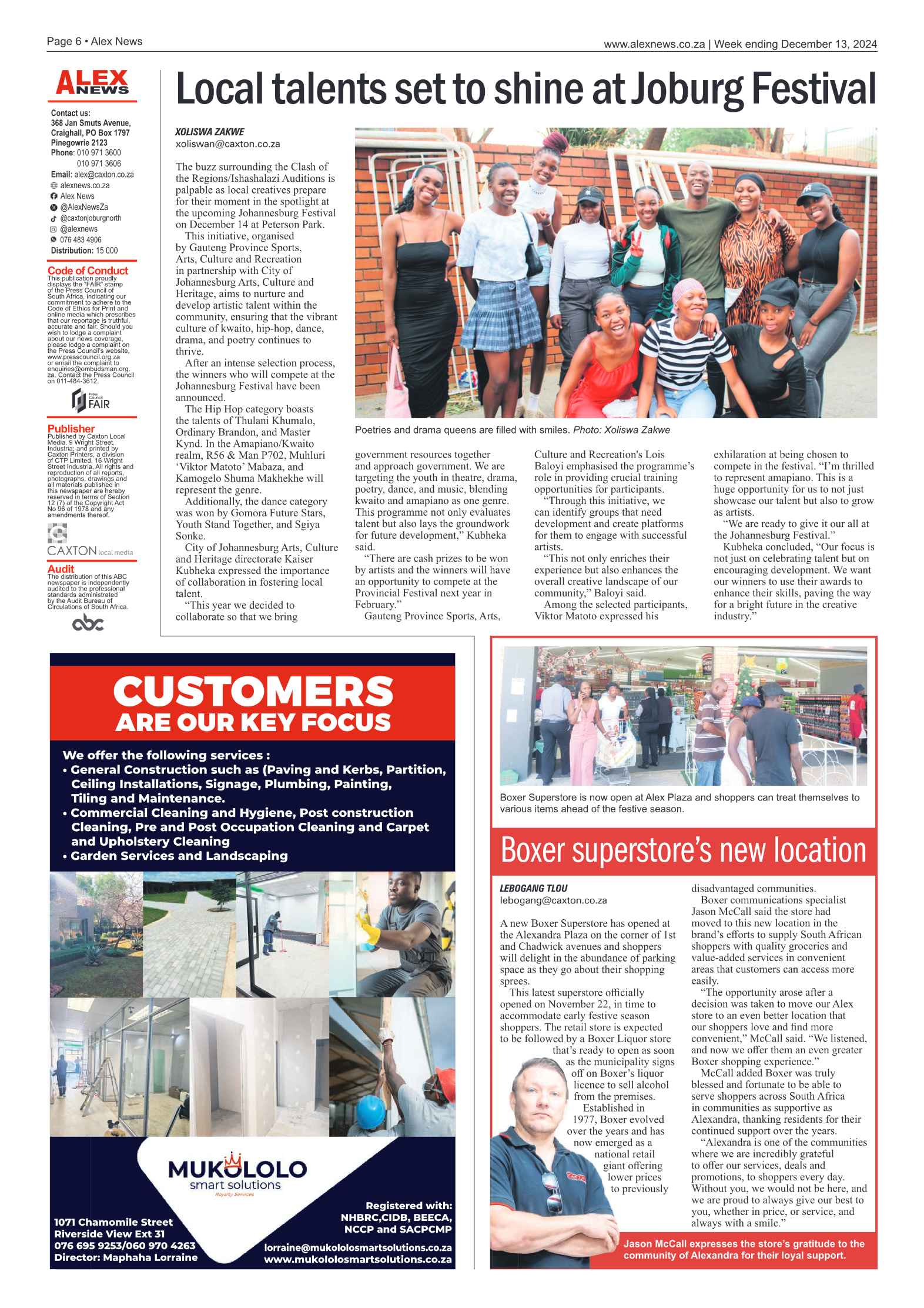 Alex News 13 December 2024 page 6