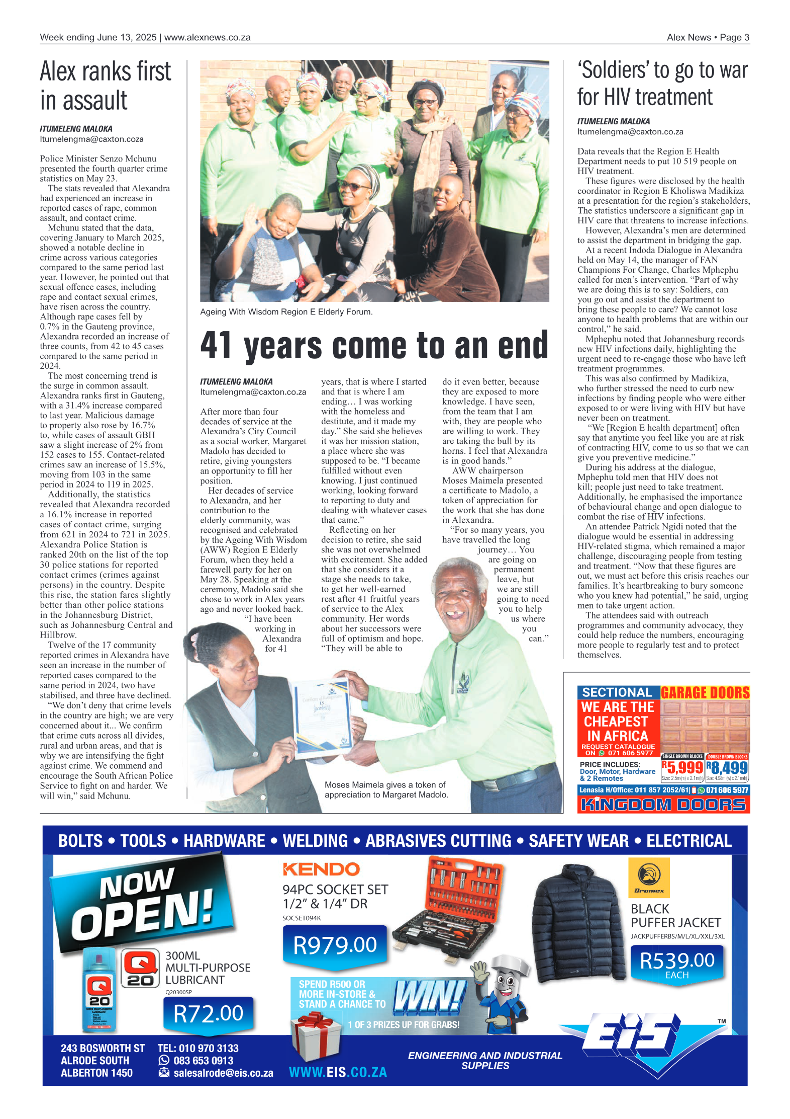 Alex News 13 June 2025 page 3