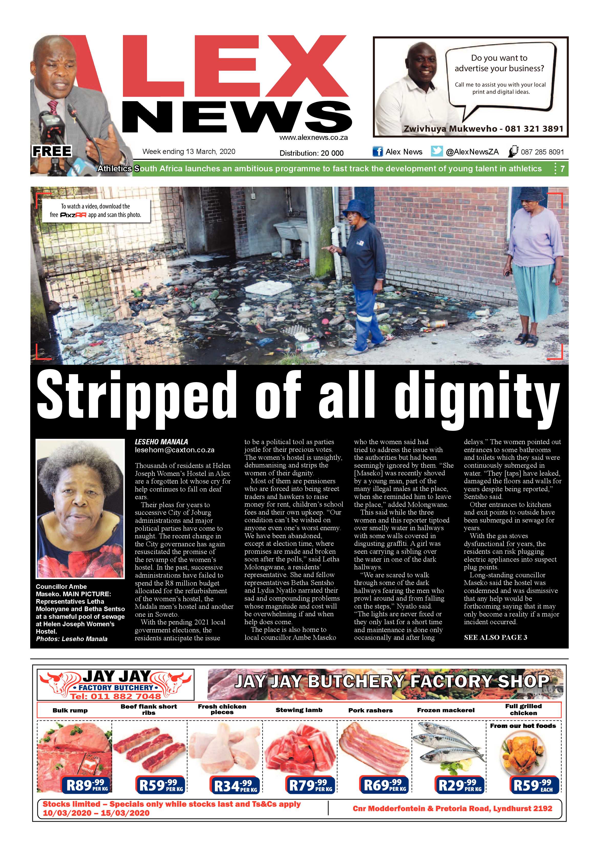 Alex News 13 March 2020 page 1