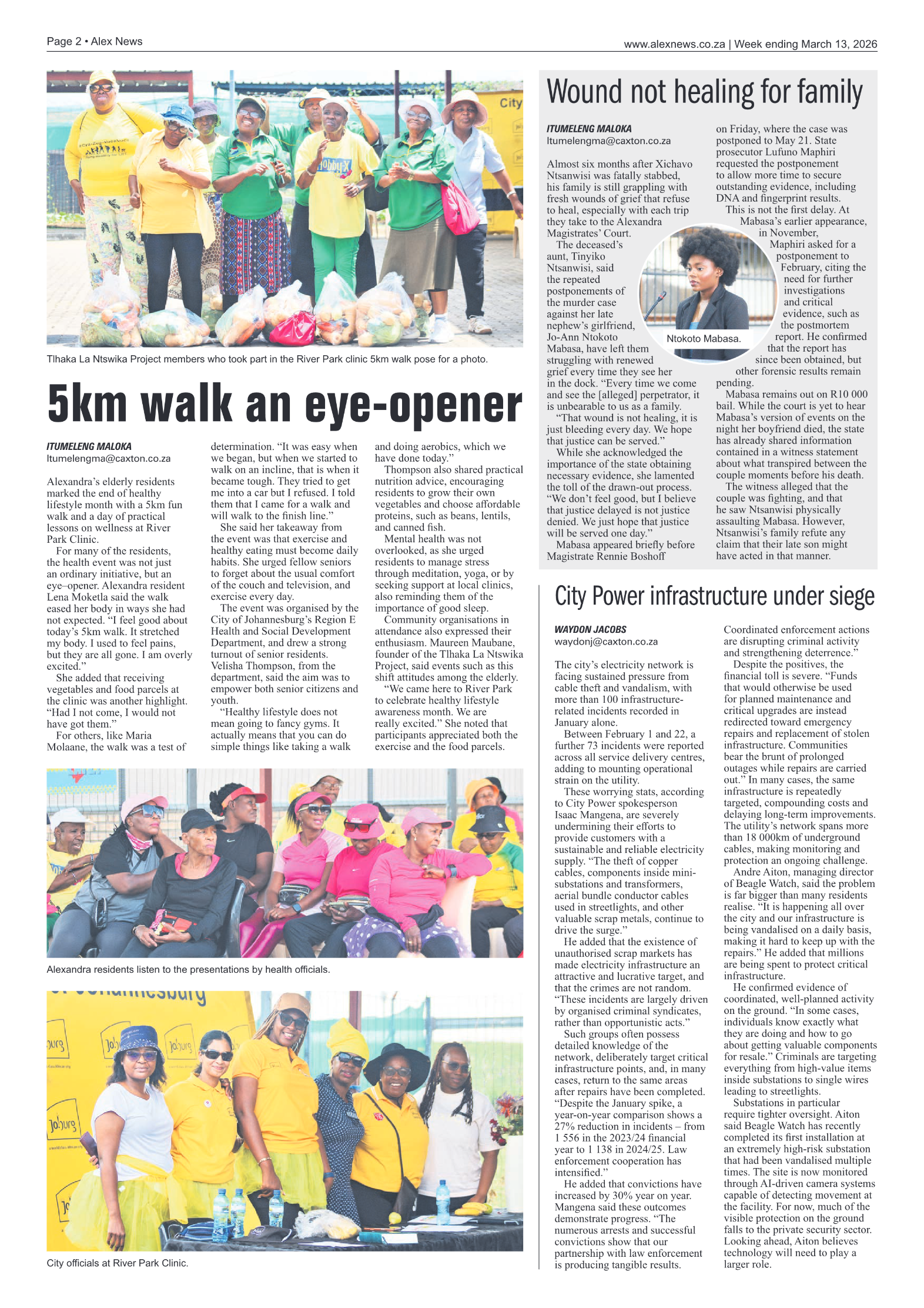 Alex News 13 March 2026 page 2