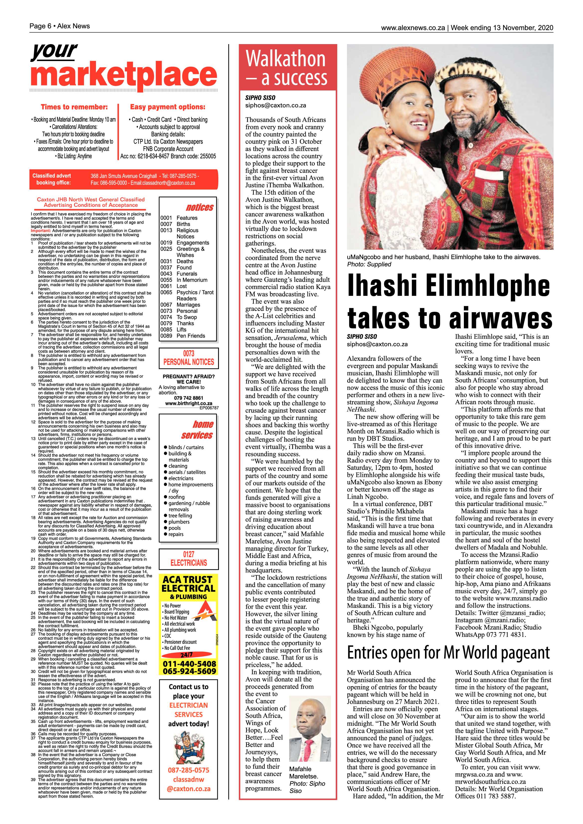 Alex News 13 November 2020 page 6