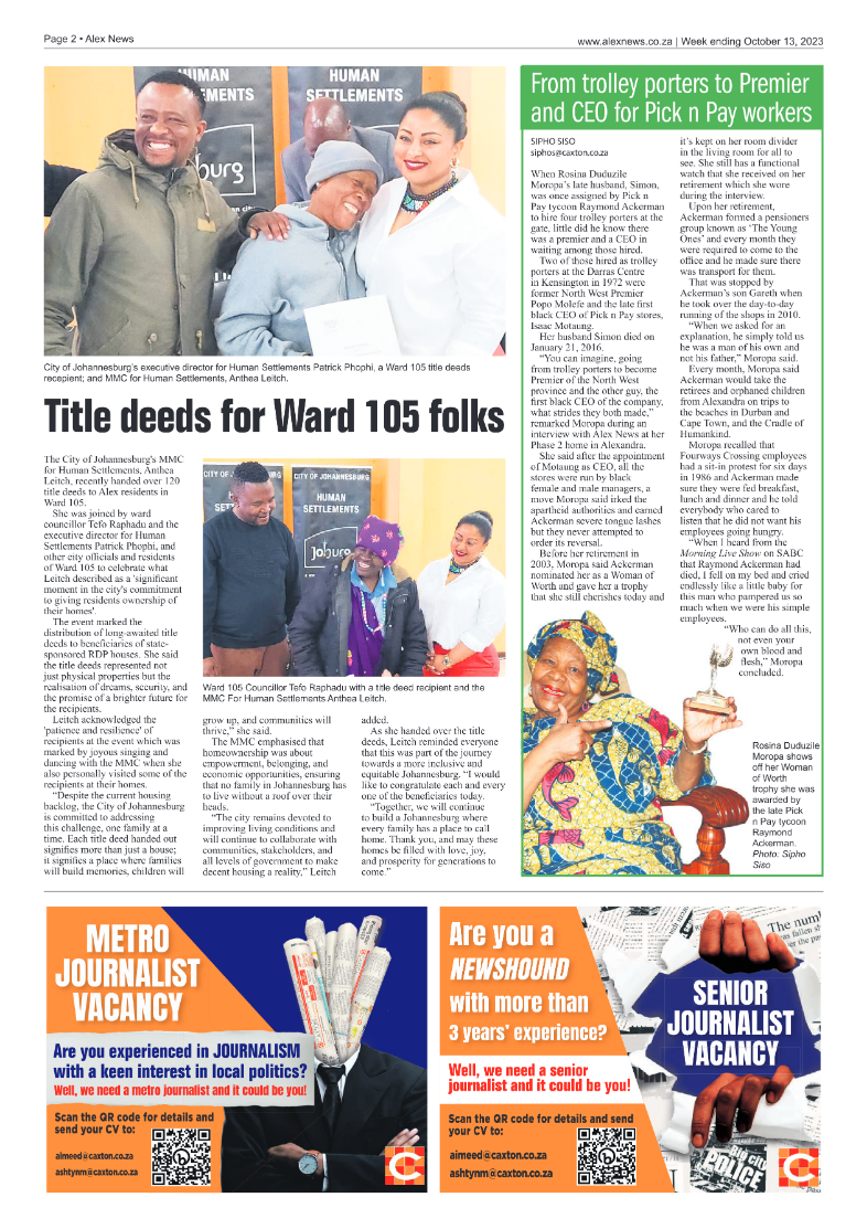 Alex News 13 October 2023 page 2
