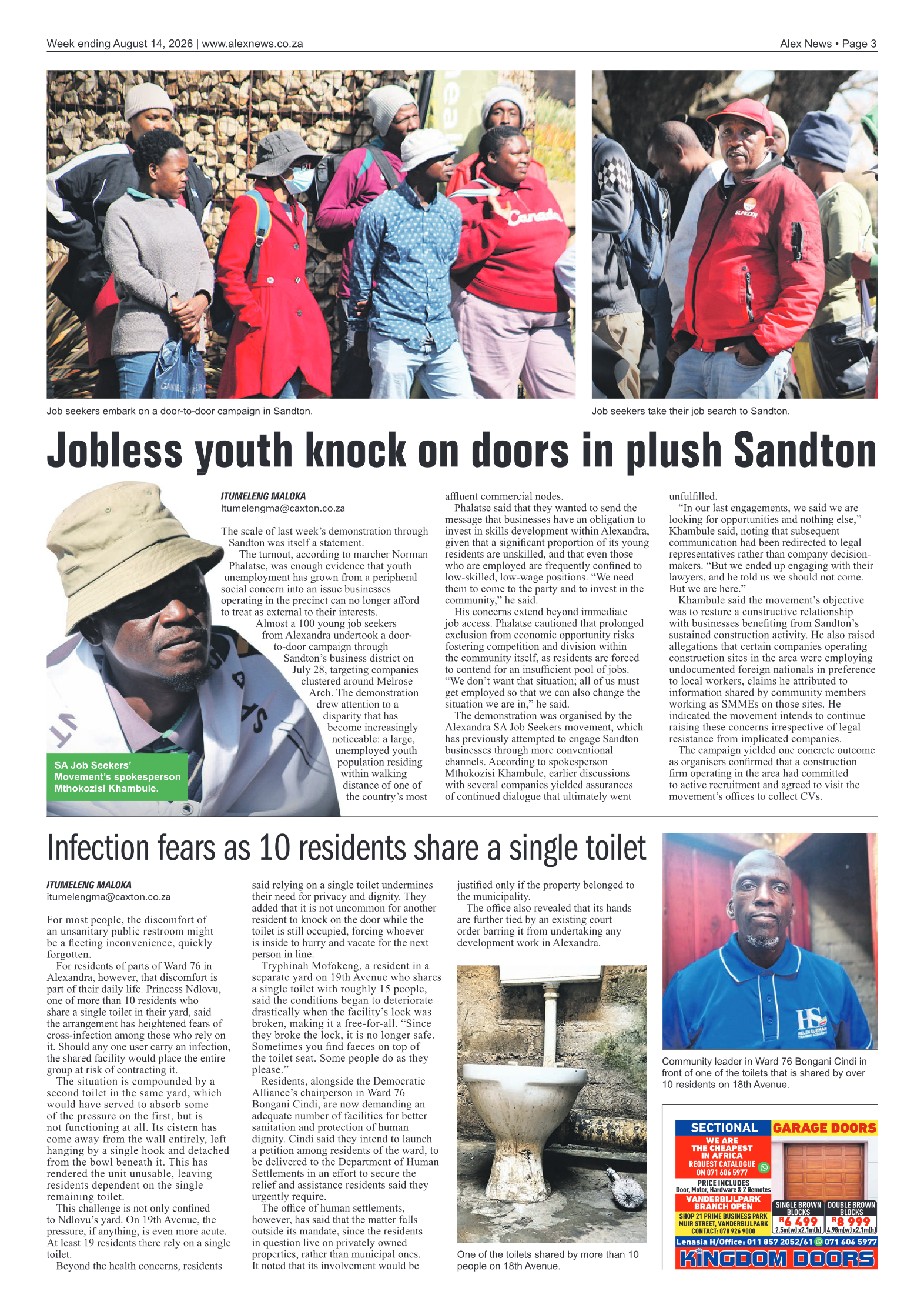 Alex News 14 August 2026 page 3
