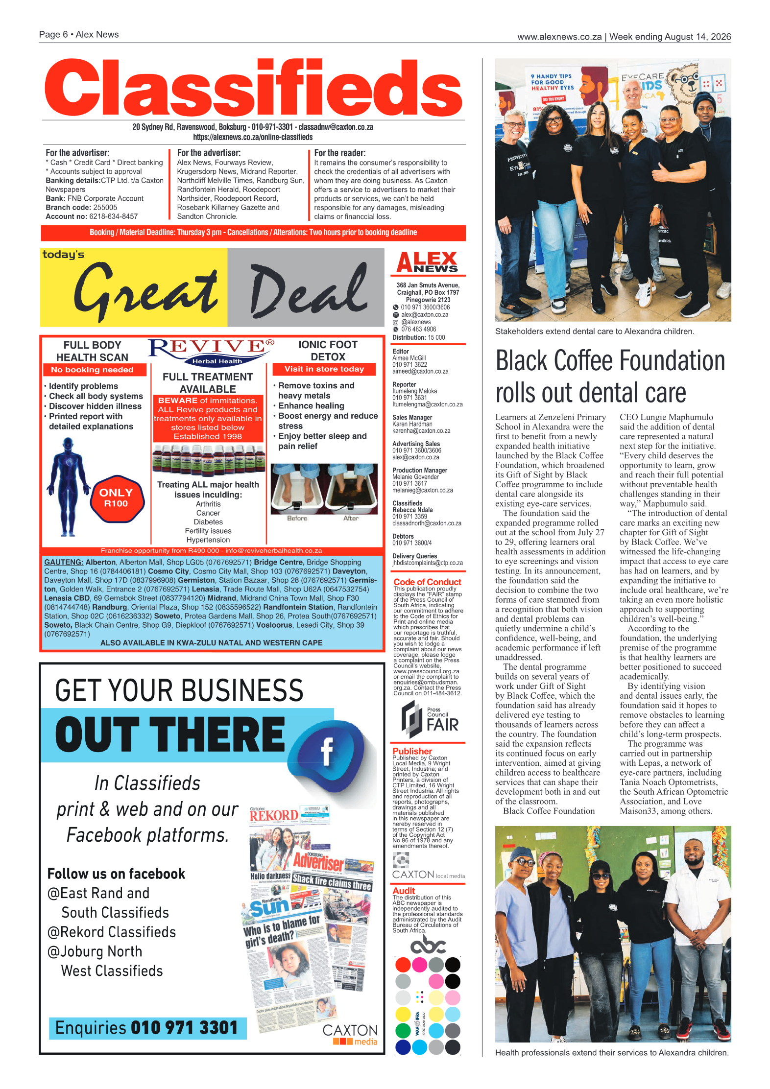 Alex News 14 August 2026 page 6