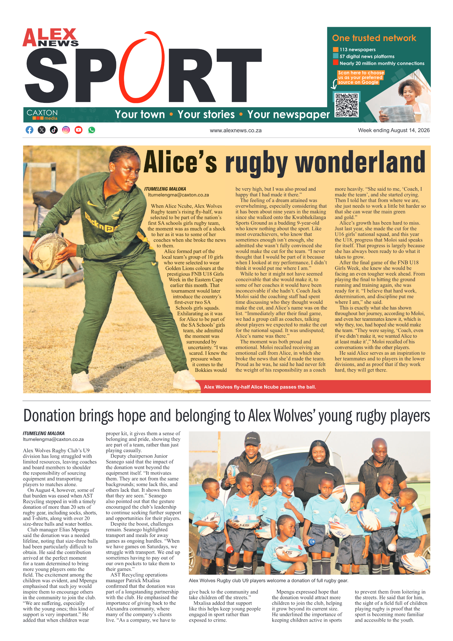 Alex News 14 August 2026 page 8