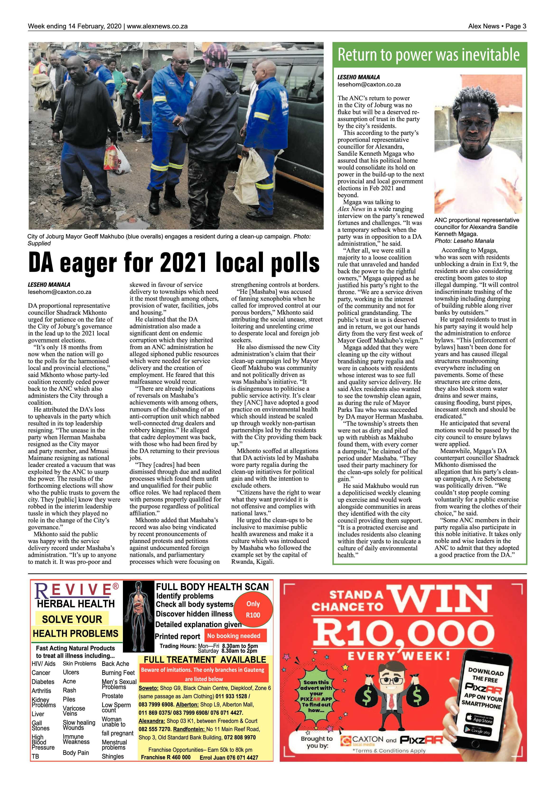 Alex News 14 February 2020 page 3