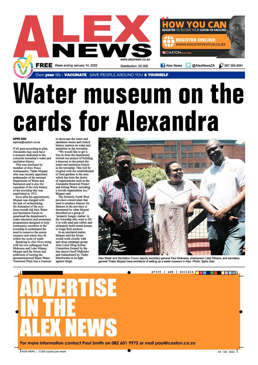 Alex News 14 January 2022 page 1
