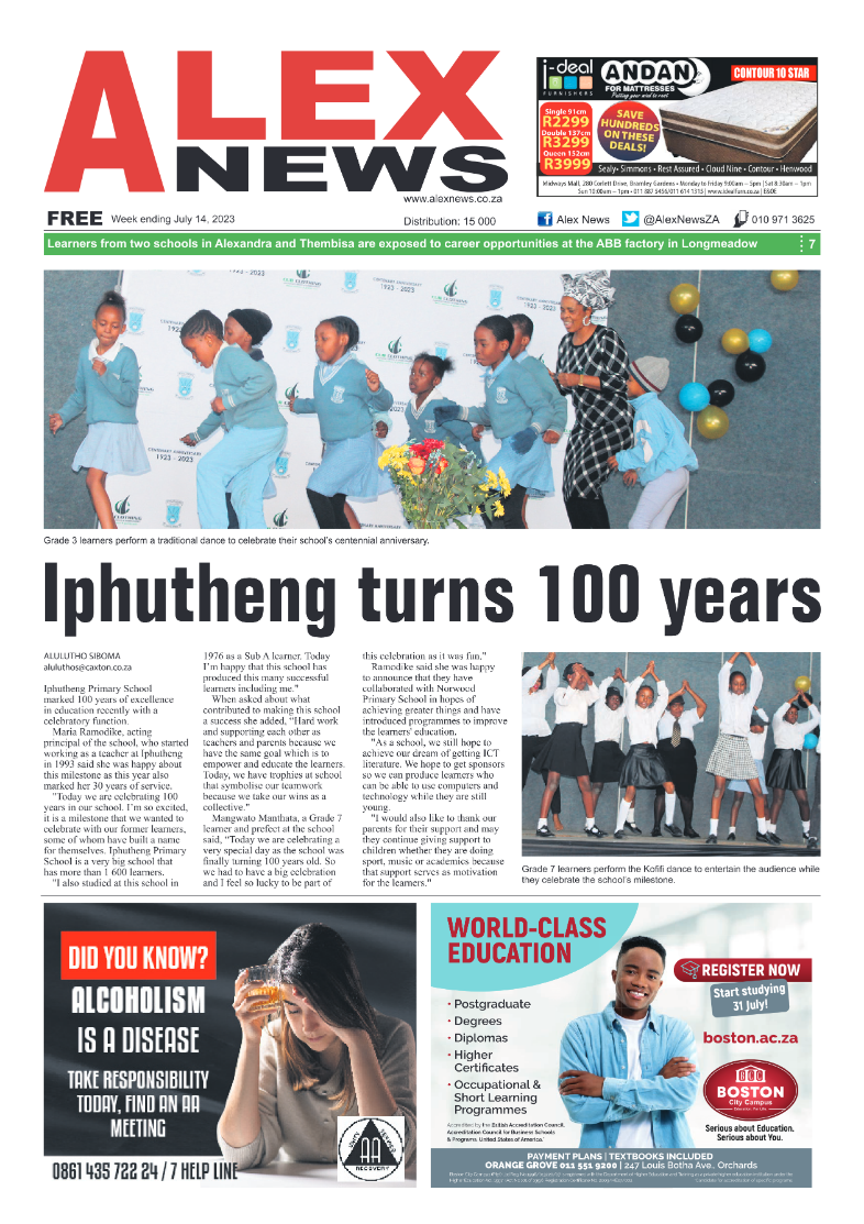Alex News 14 July 2023 page 1