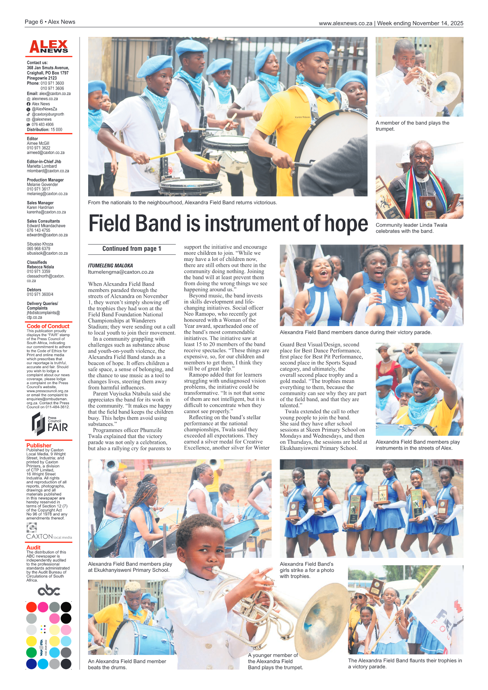 Alex News 14 November 2025 page 6