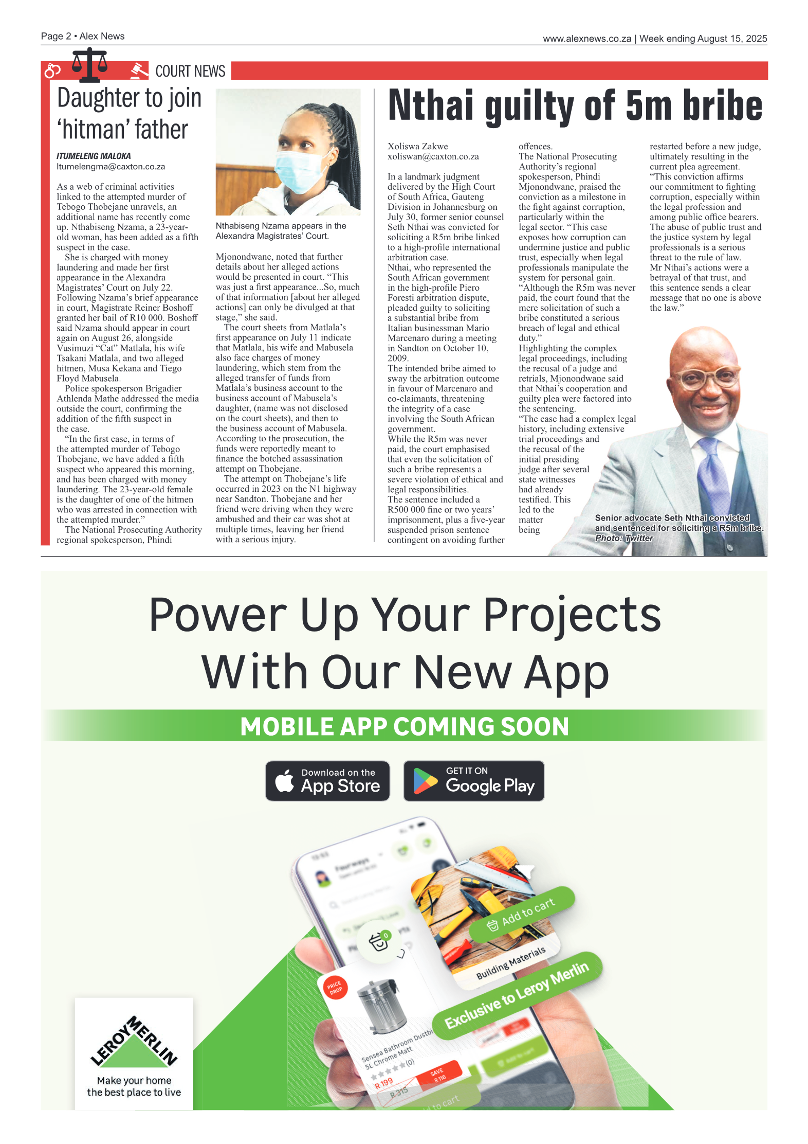 Alex News 15 August 2025 page 2