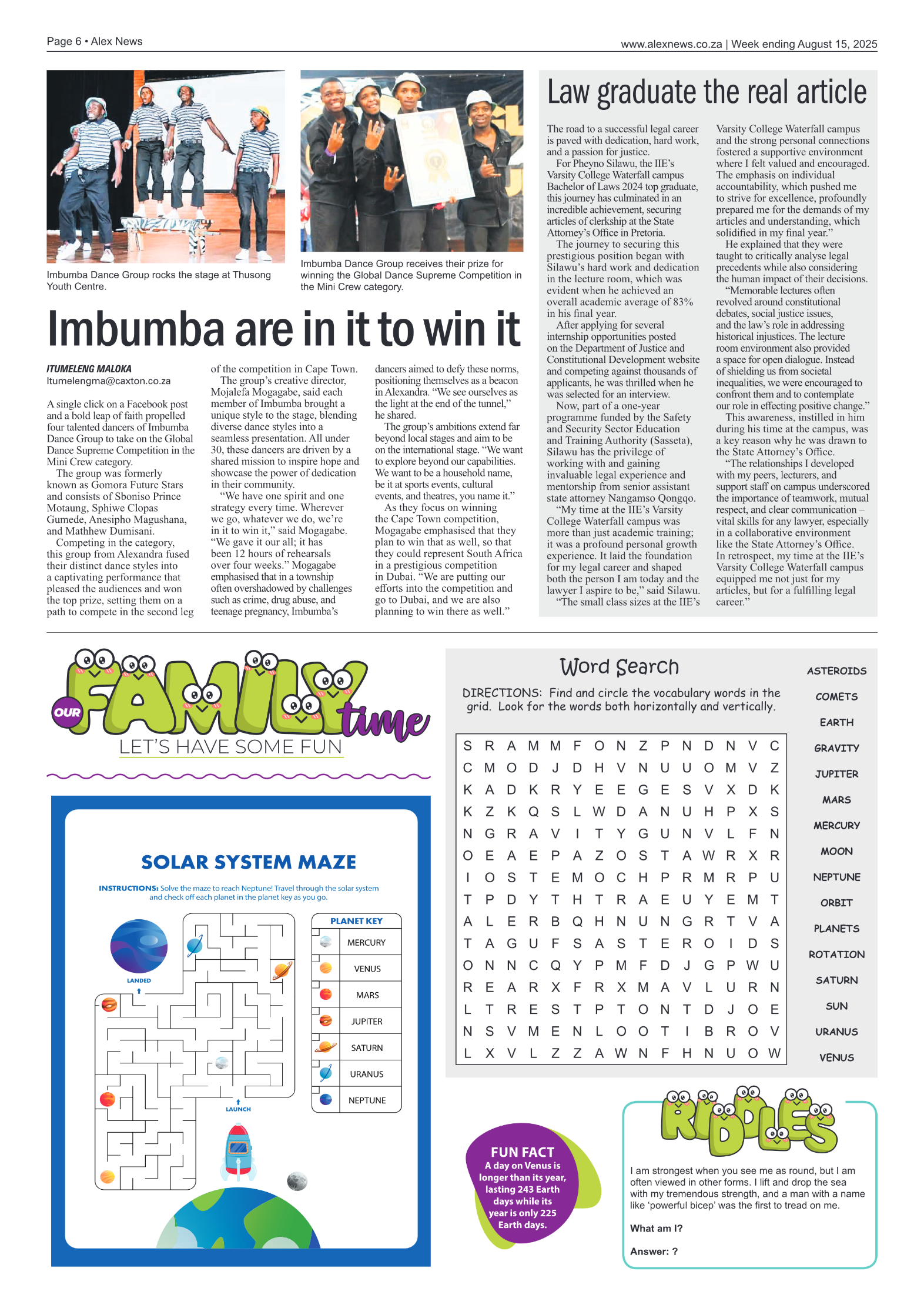 Alex News 15 August 2025 page 6