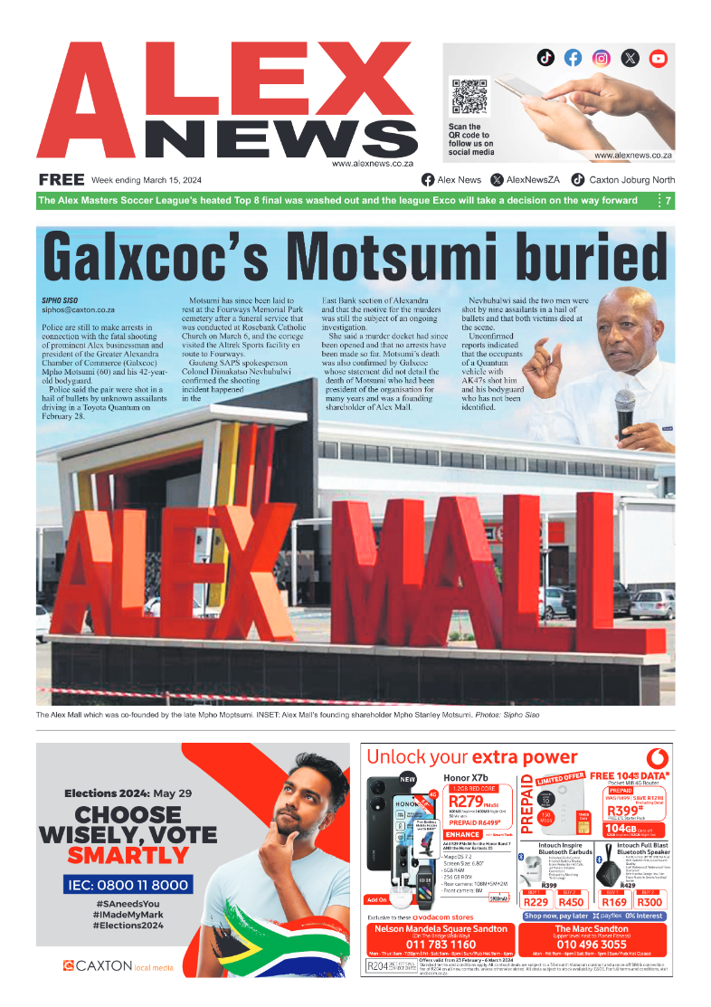 Alex News 15 March 2024 page 1