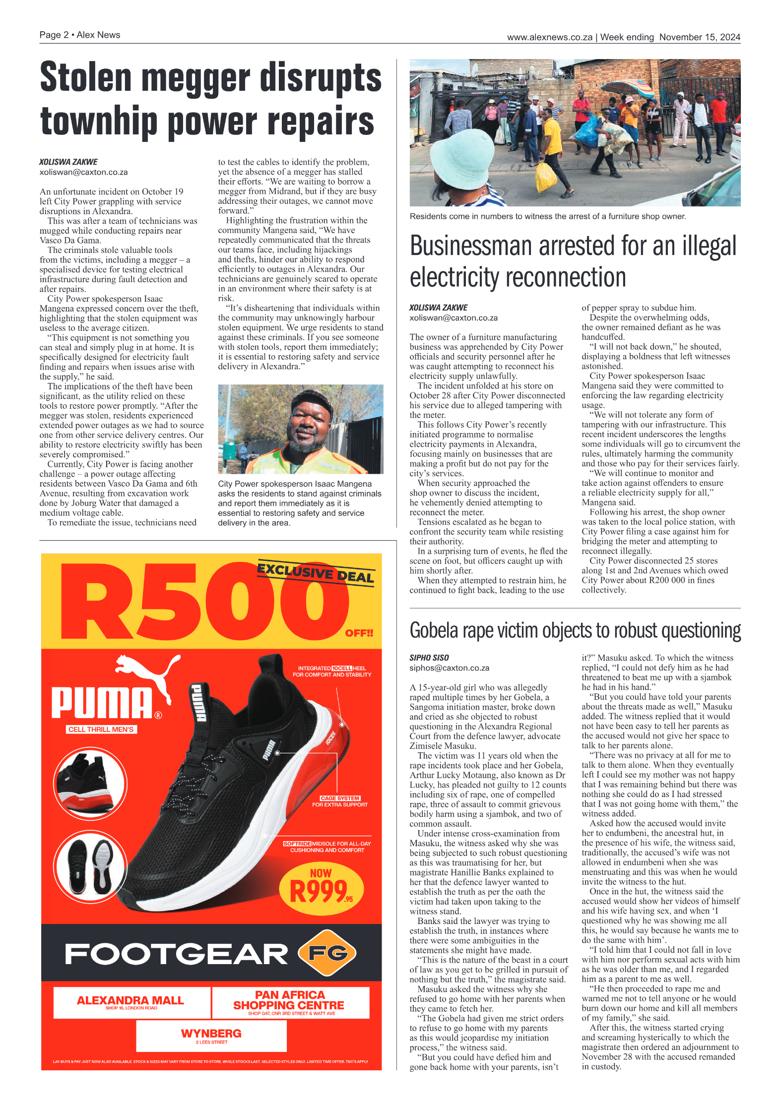 Alex News 15 November 2024 page 2